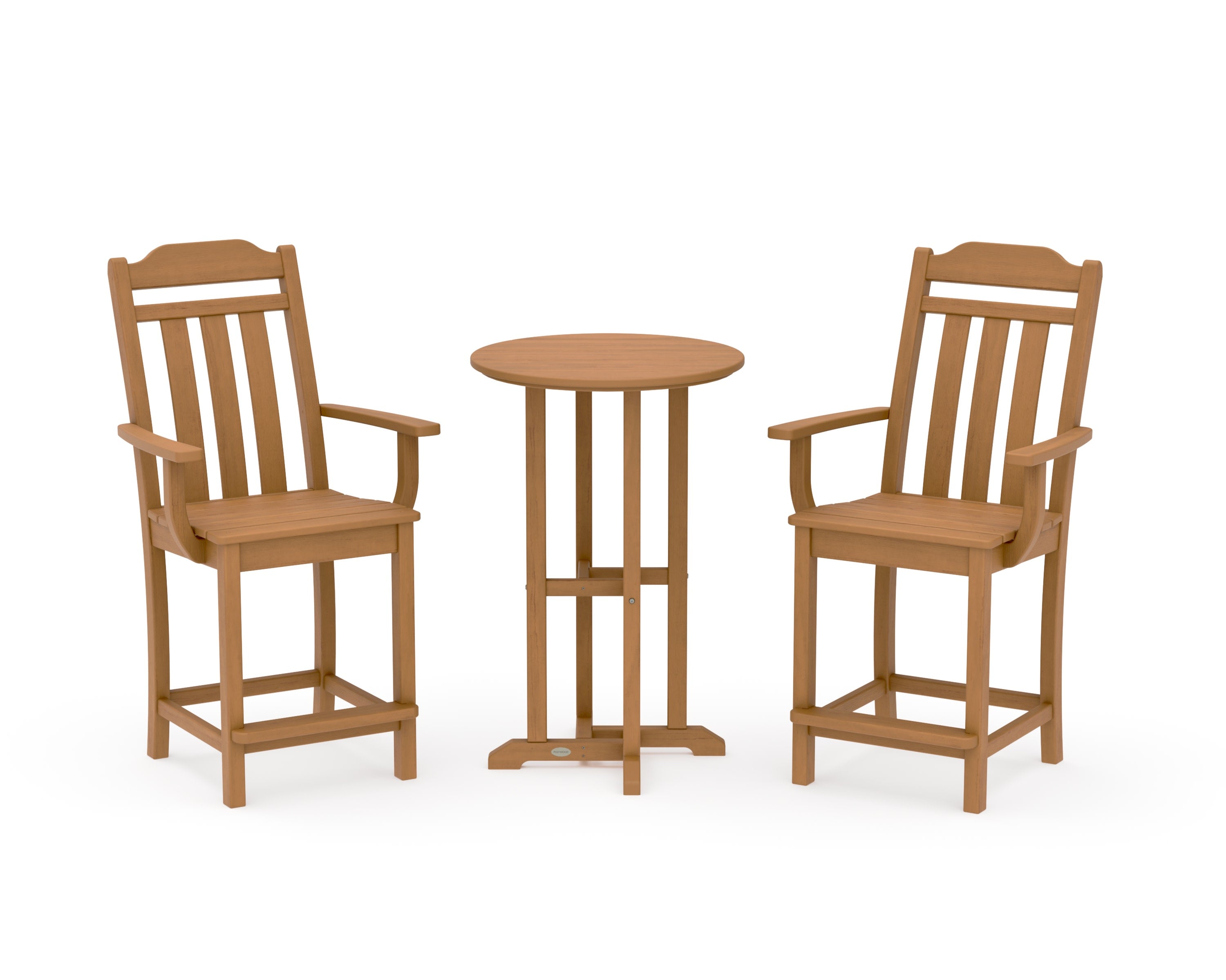 Cottage 3-Piece Farmhouse Bistro Counter Set in Natural