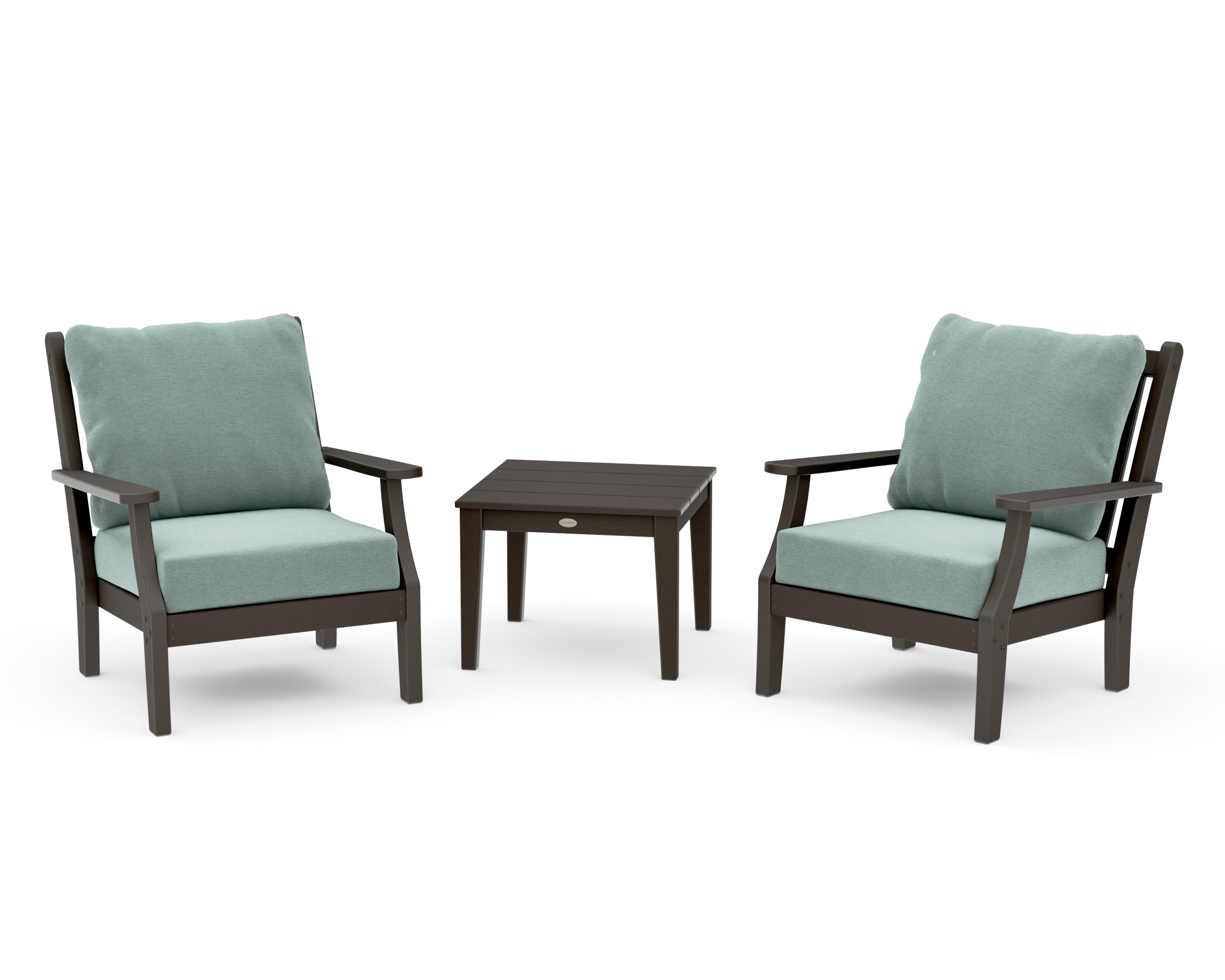 Wovendale 3-Piece Deep Seating Set in Vintage Coffee / Glacier Spa