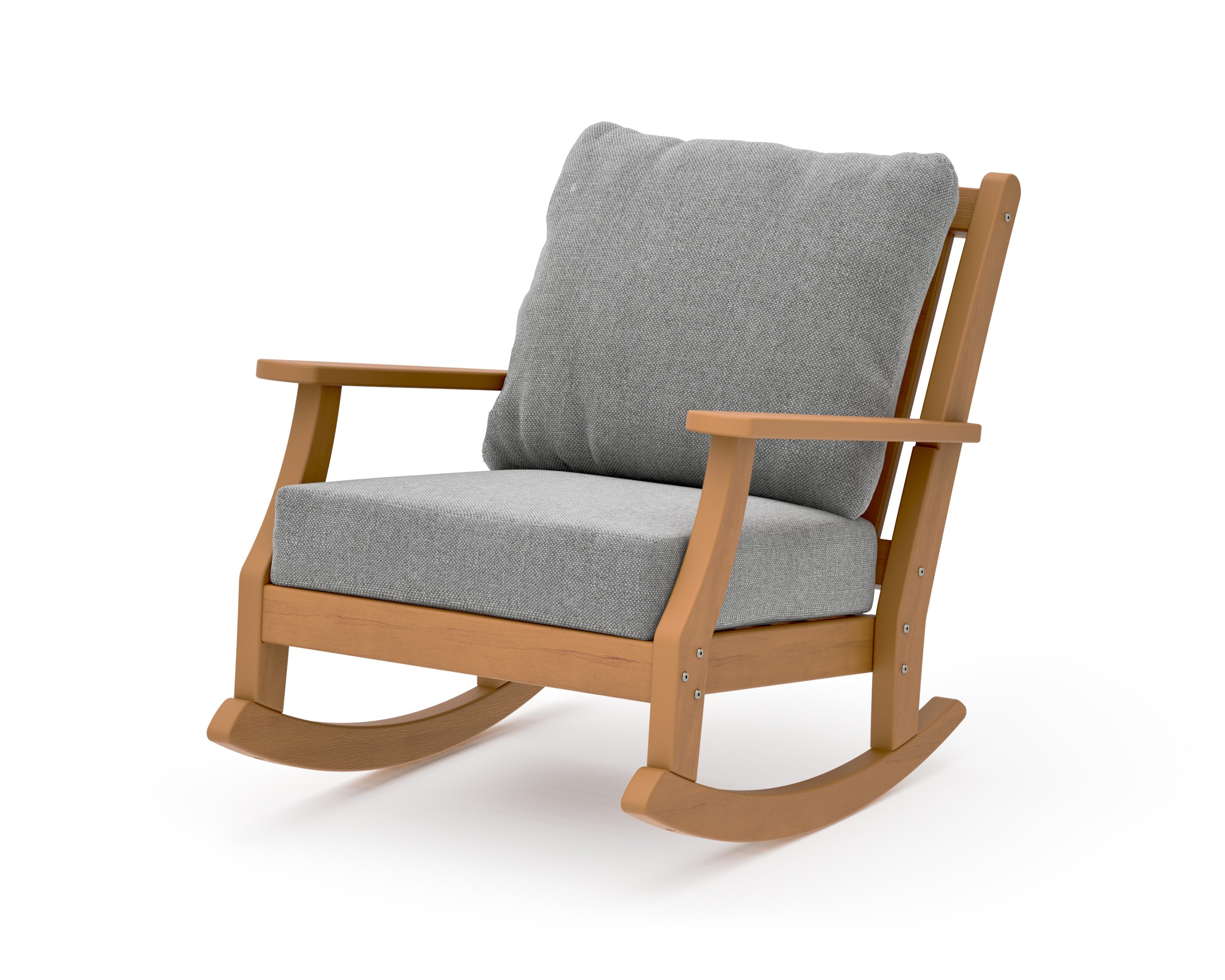 Wovendale Deep Seating Rocking Chair in Natural / Grey Mist