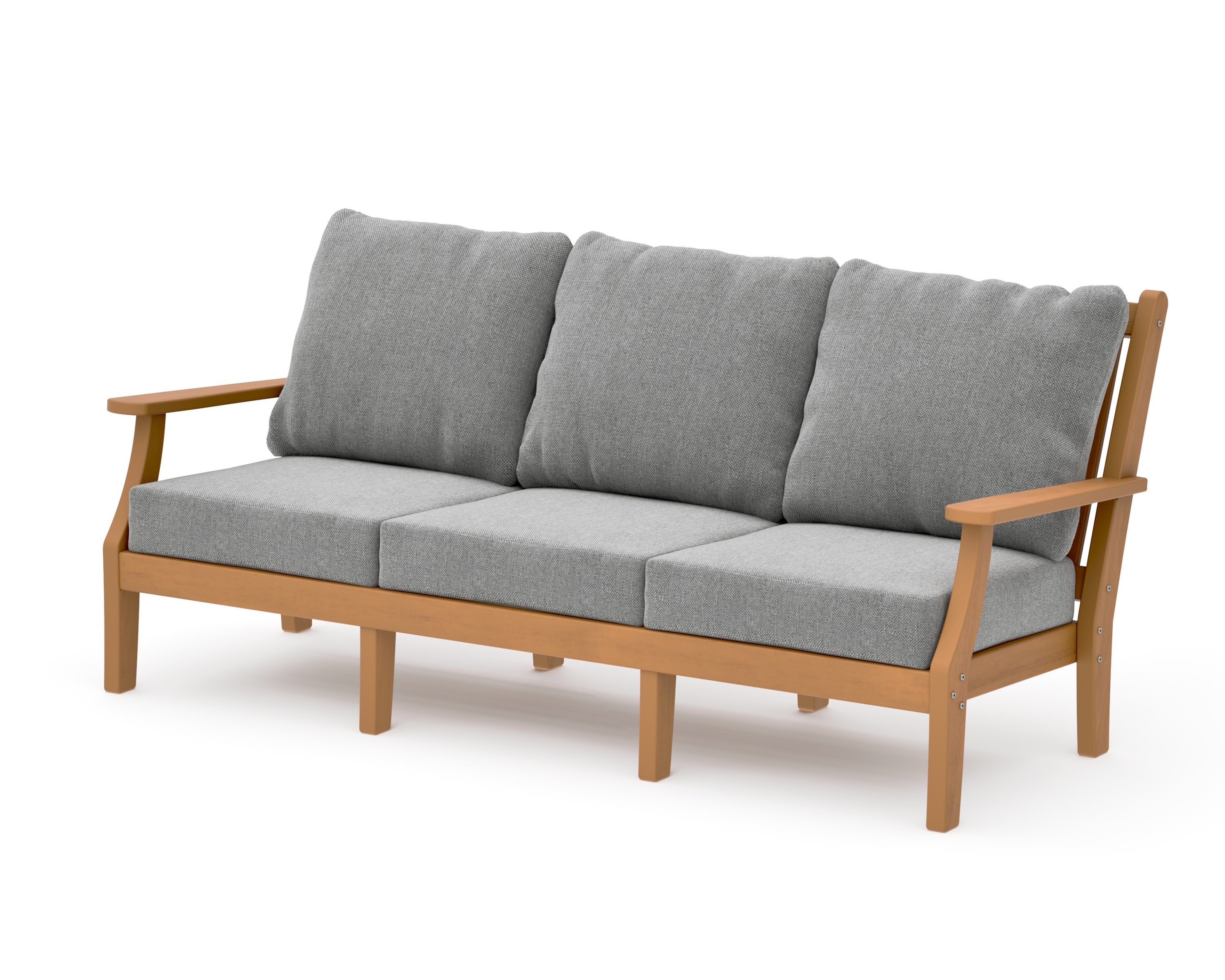 Wovendale Deep Seating Sofa in Natural / Grey Mist