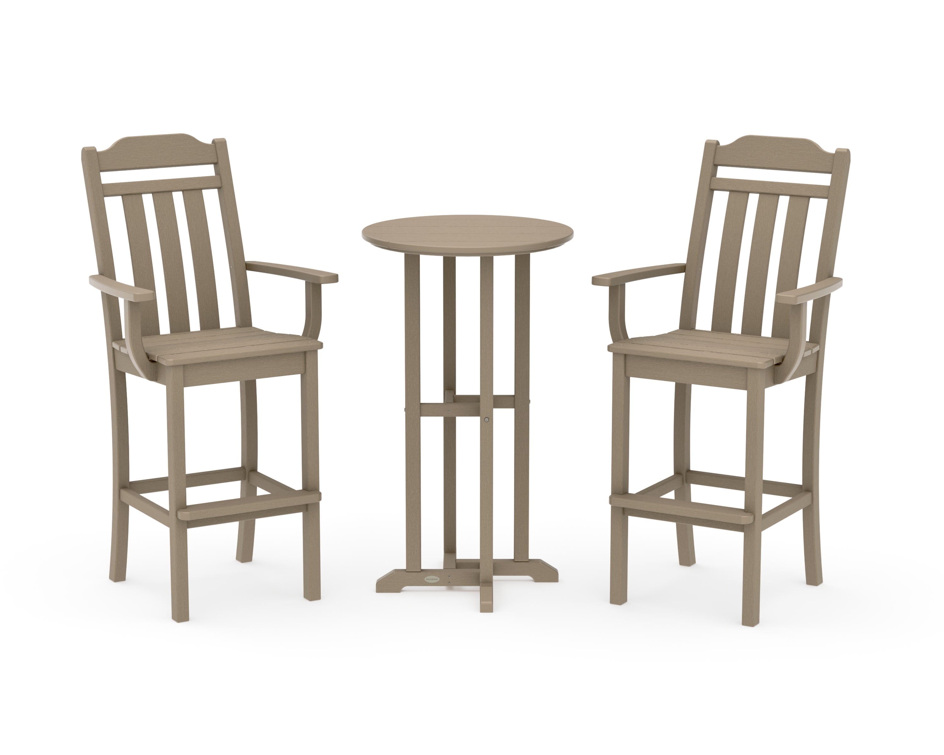 Cottage 3-Piece Farmhouse Bar Set in Vintage Sahara