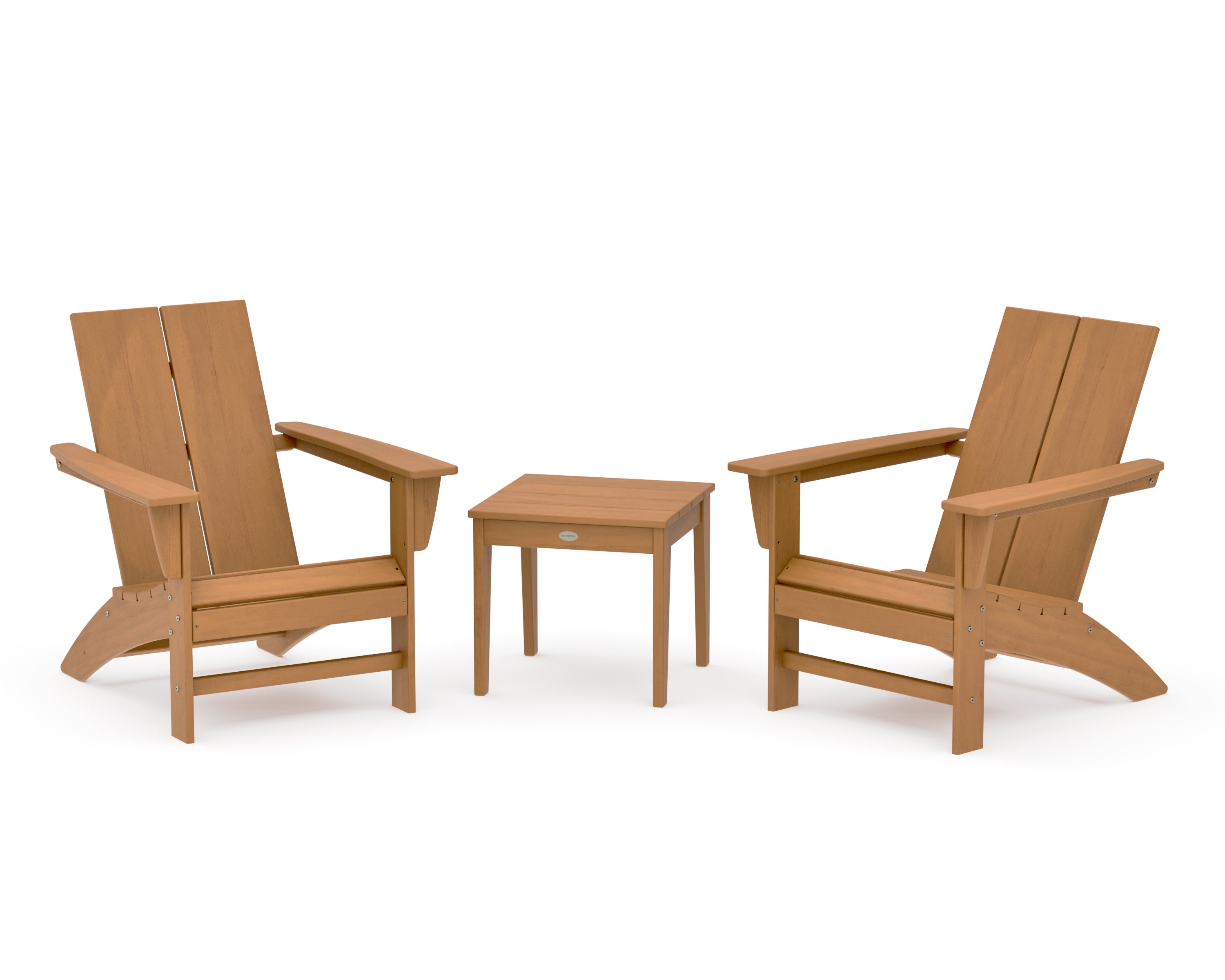 Cottage Modern Adirondack Chair 3-Piece Set in Natural