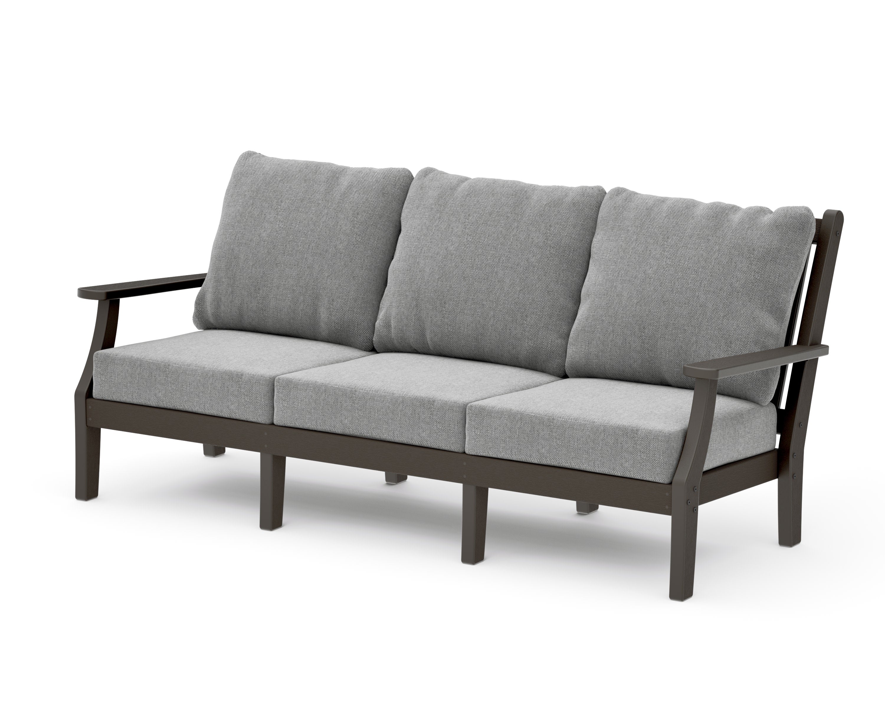 Wovendale Deep Seating Sofa in Vintage Coffee / Grey Mist