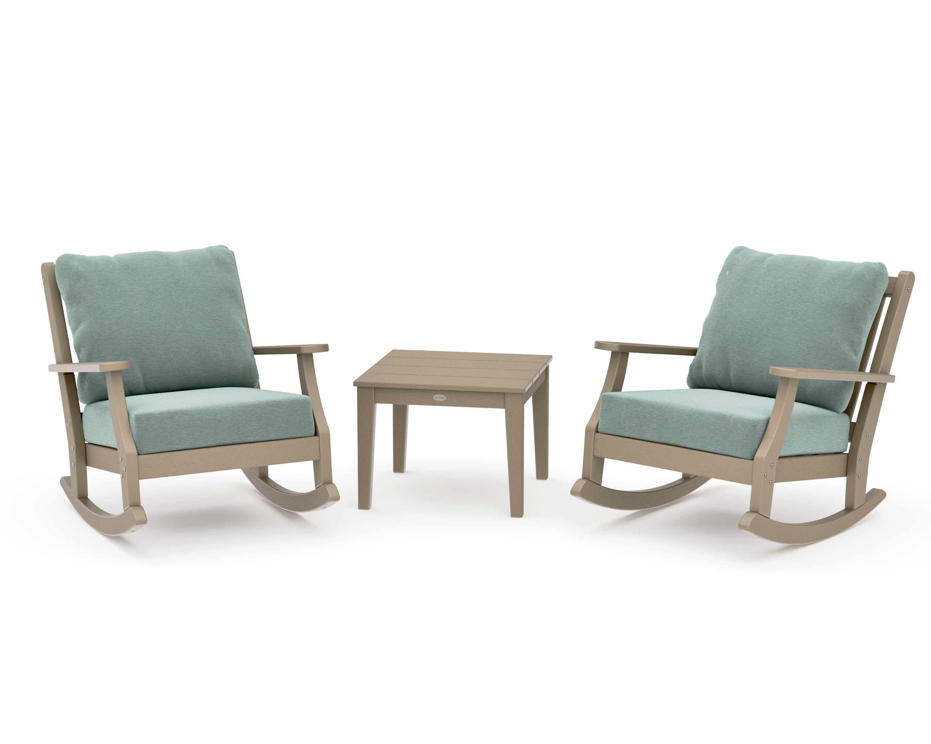 Wovendale 3-Piece Deep Seating Rocker Set in Vintage Sahara / Glacier Spa
