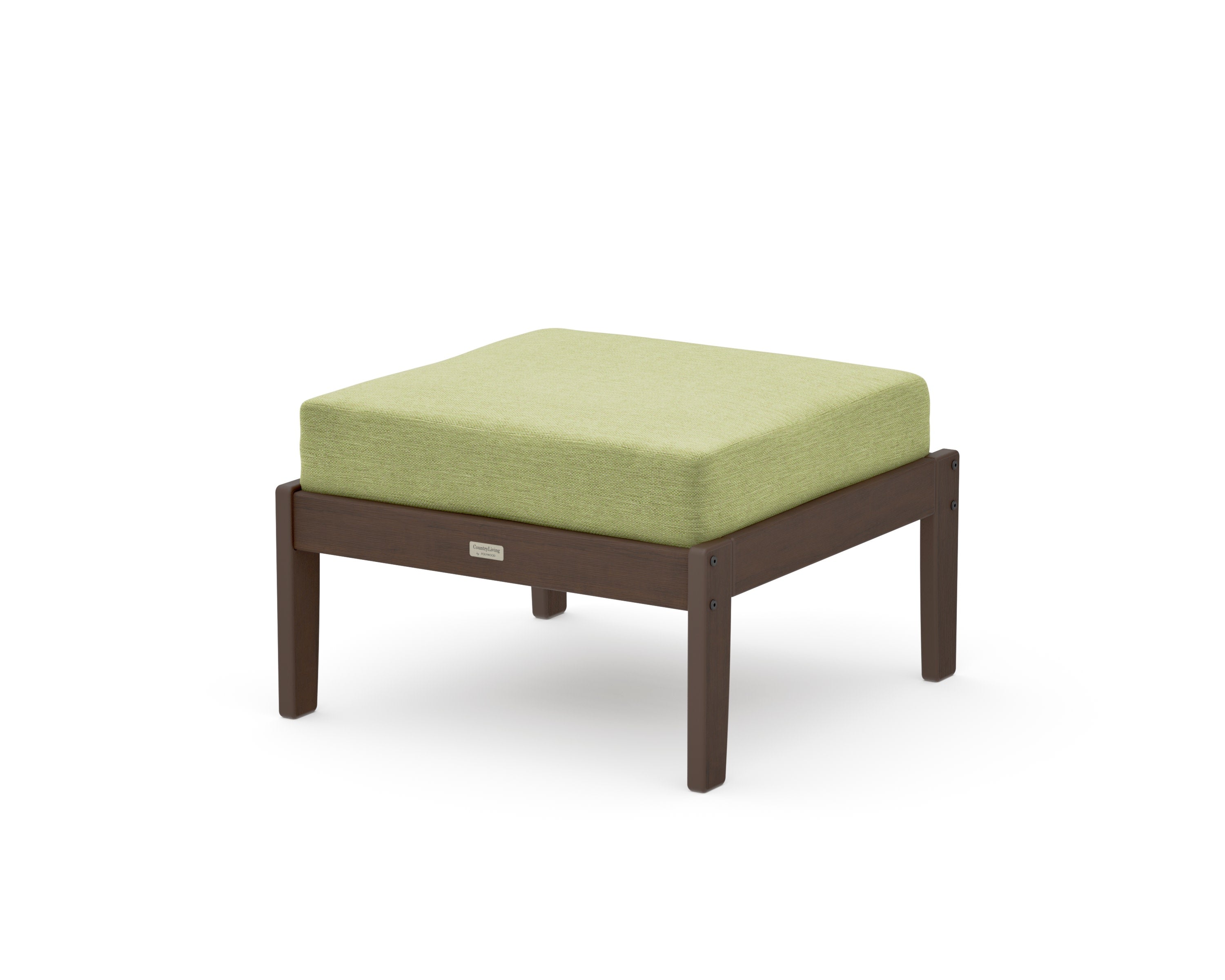 Cottage Deep Seating Ottoman in Kona / Chartreuse Boucle