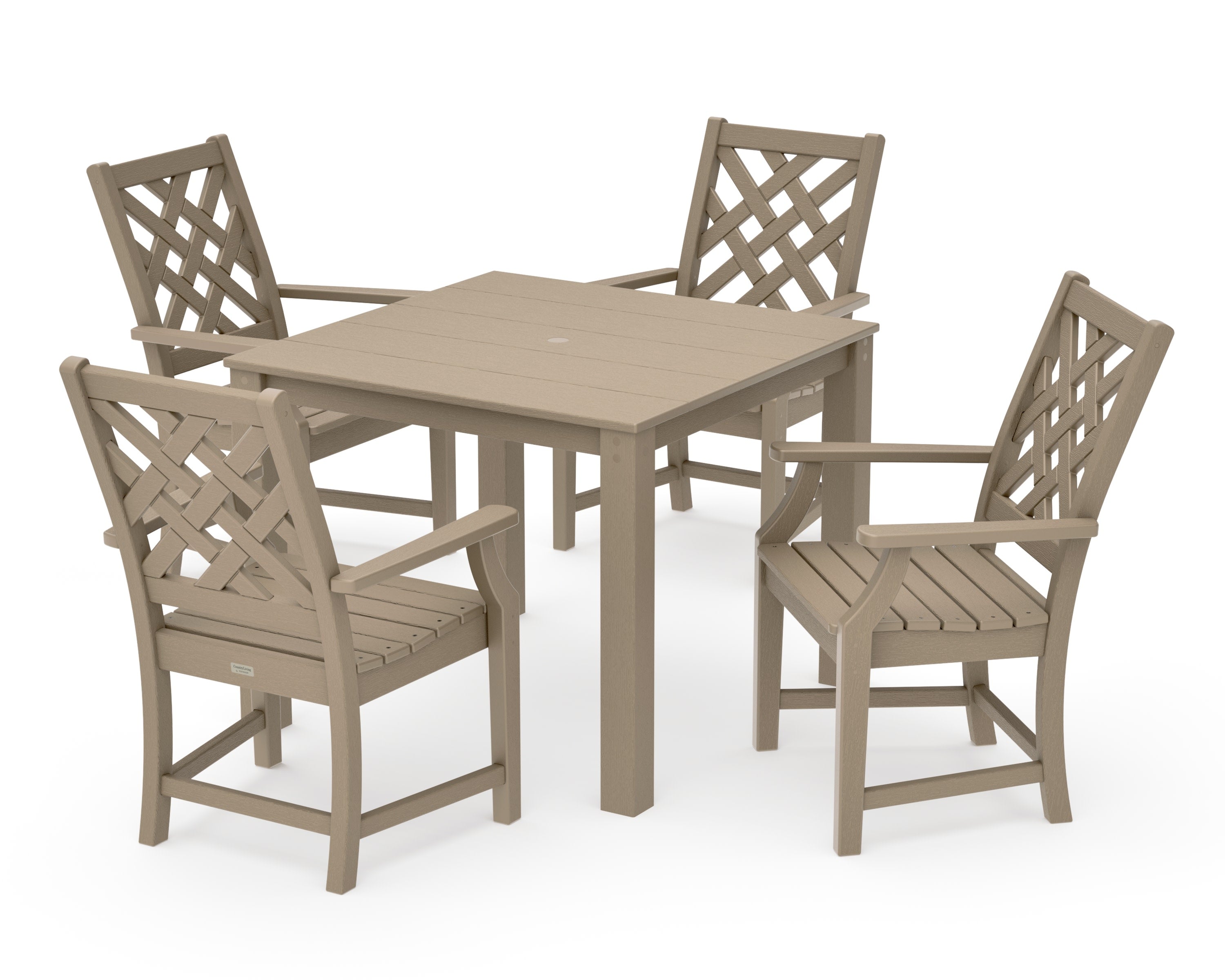 Wovendale 5-Piece Parsons Dining Set in Vintage Sahara