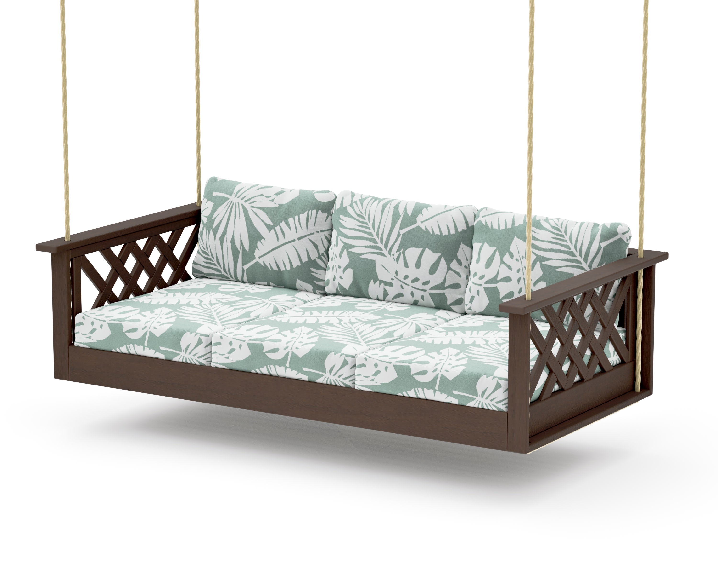 Wovendale Daybed Swing in Kona / Leaf Glacier Spa