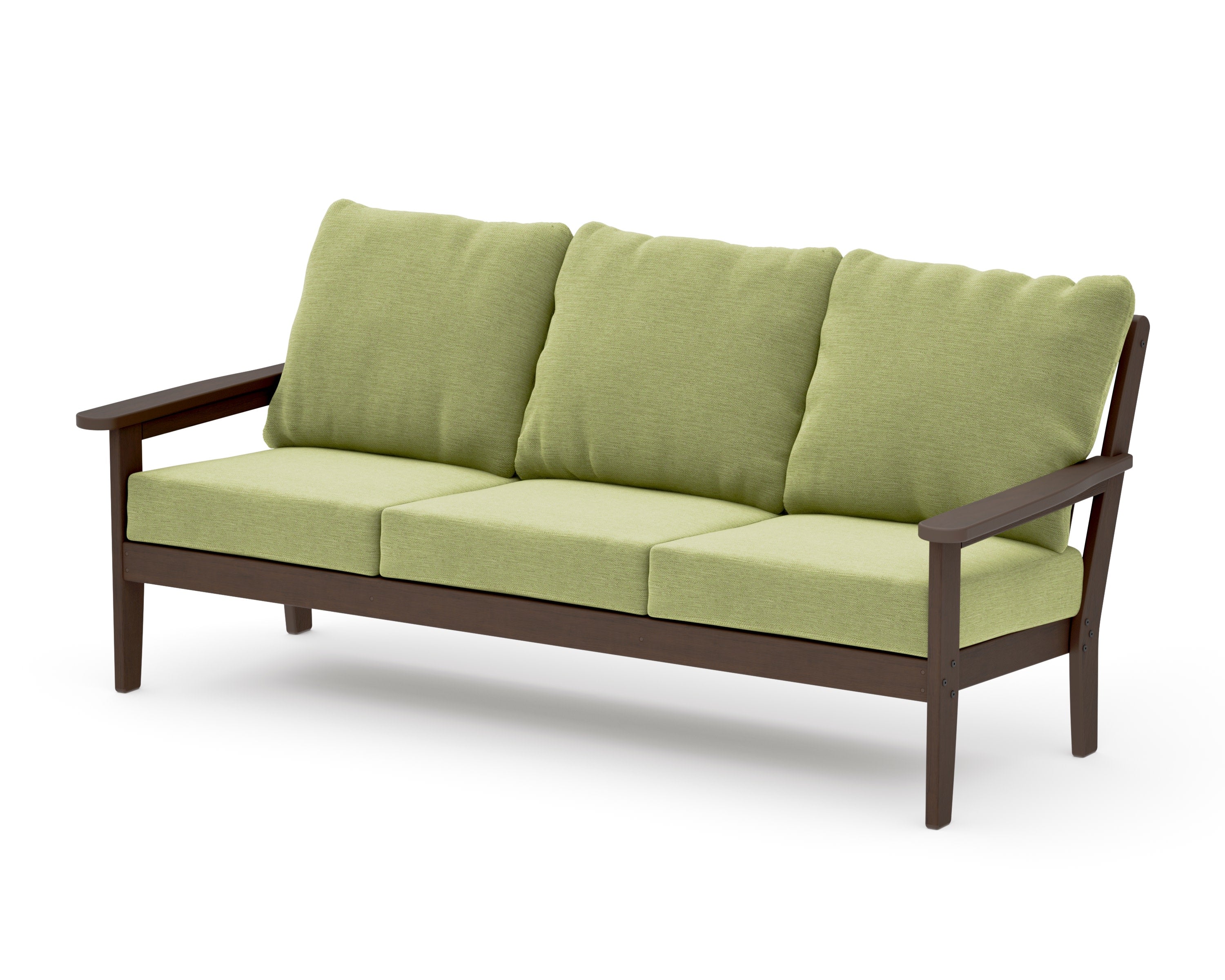 Cottage Deep Seating Sofa in Kona / Chartreuse Boucle