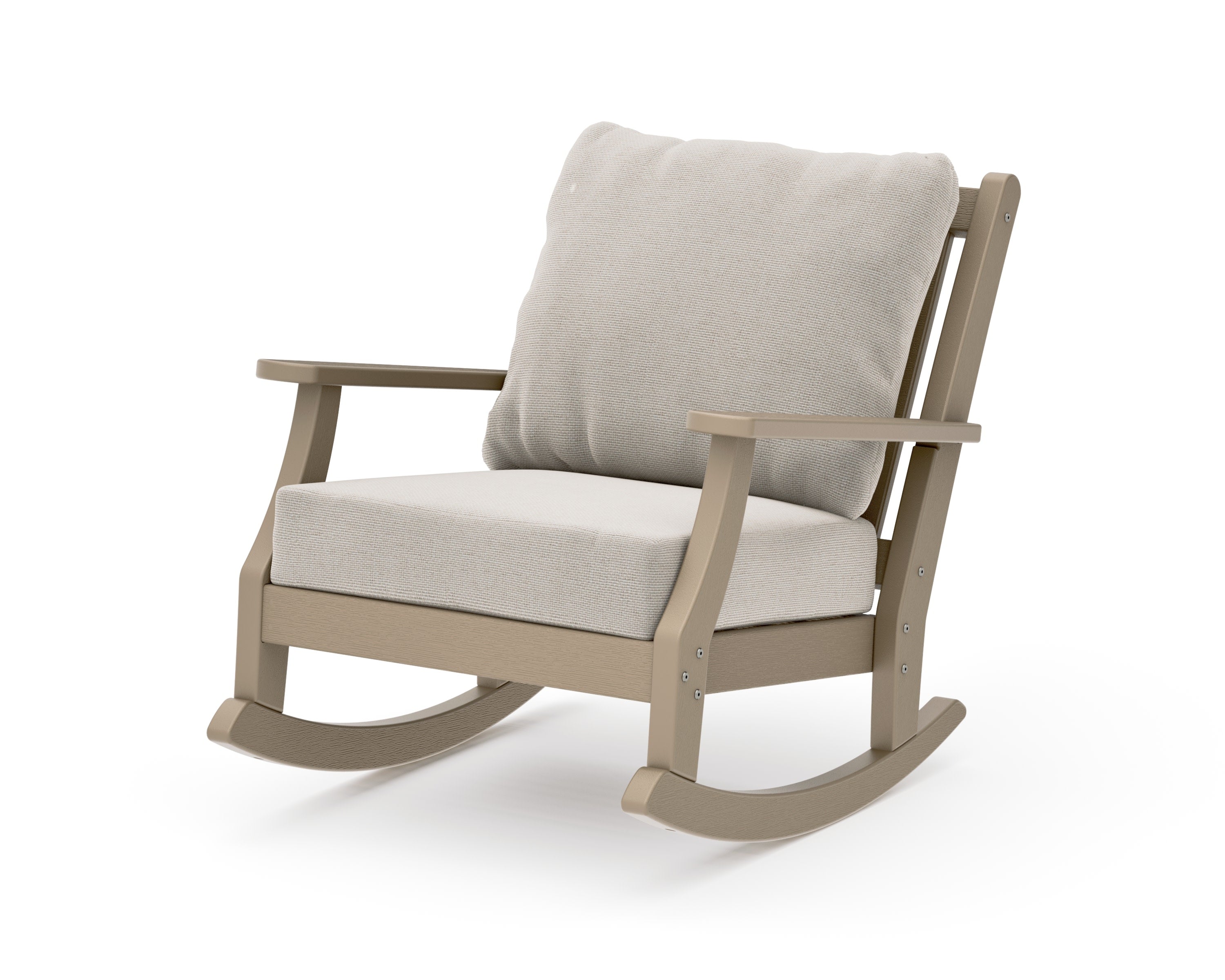 Wovendale Deep Seating Rocking Chair in Vintage Sahara / Dune Burlap