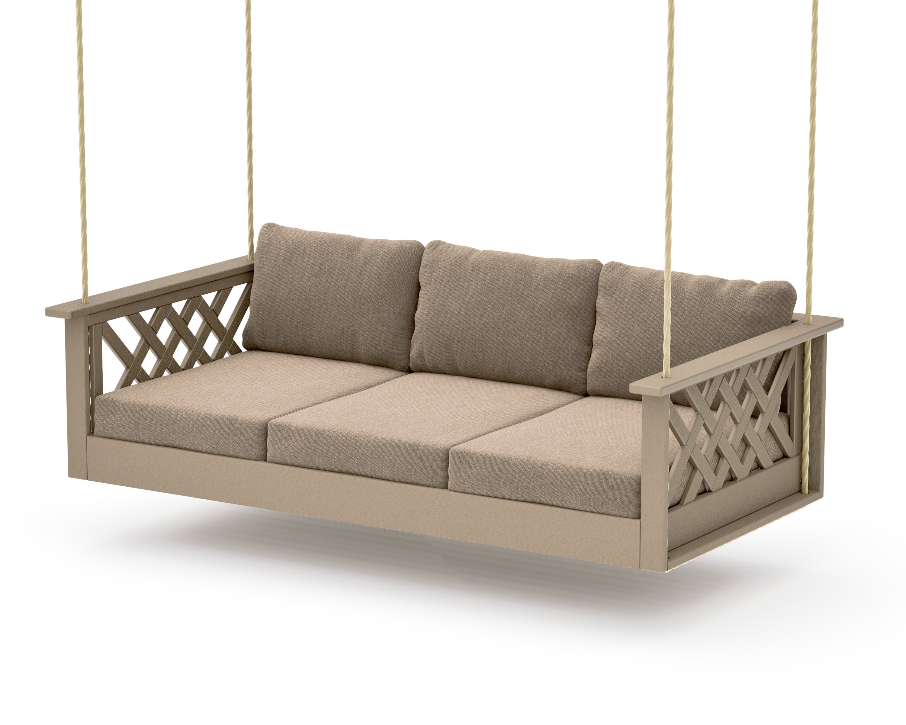 Wovendale Daybed Swing in Vintage Sahara / Spiced Burlap