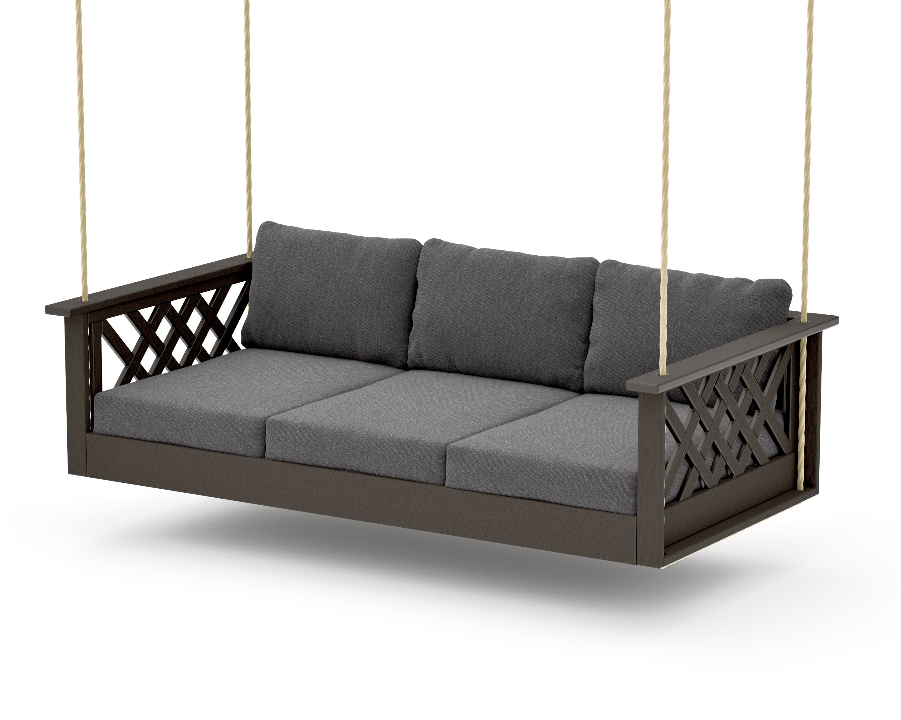 Wovendale Daybed Swing in Vintage Coffee / Ash Charcoal