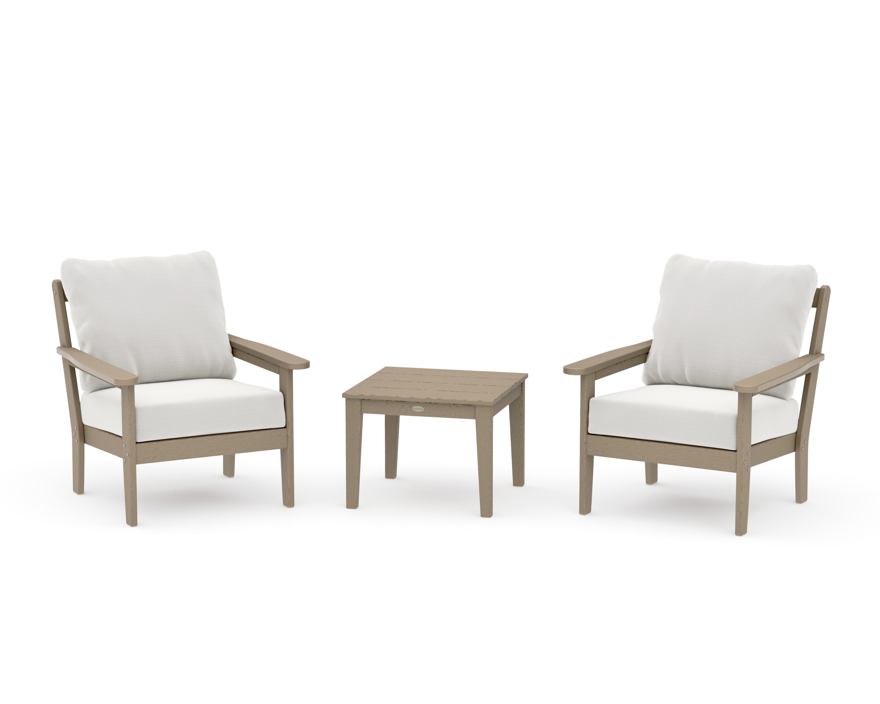 Cottage 3-Piece Deep Seating Set in Vintage Sahara / Natural Linen