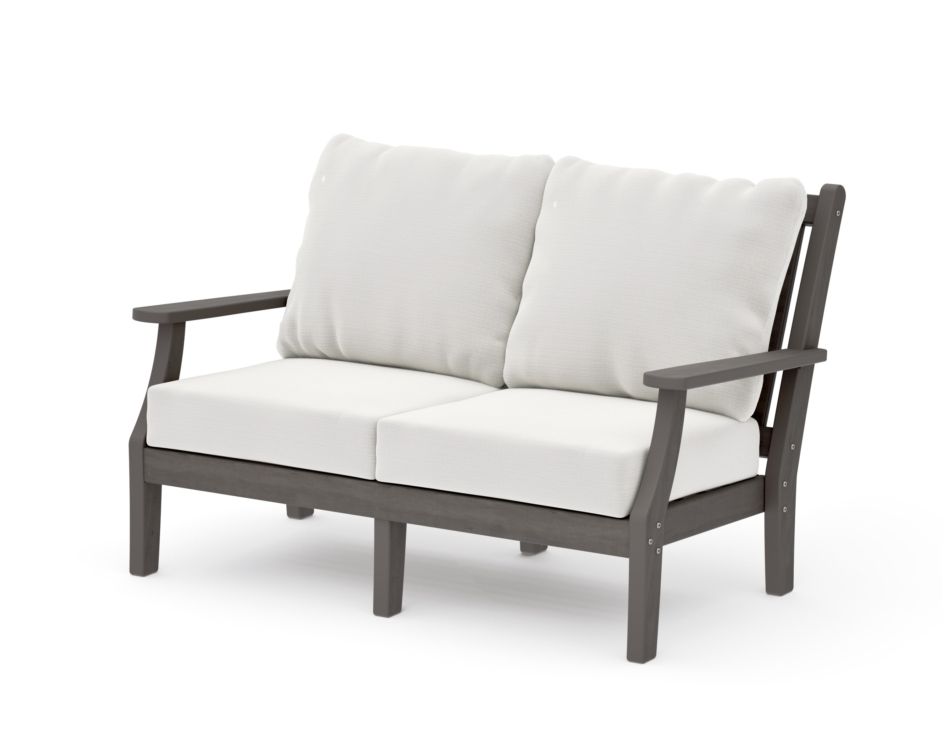 Wovendale Deep Seating Loveseat in Driftwood / Natural Linen