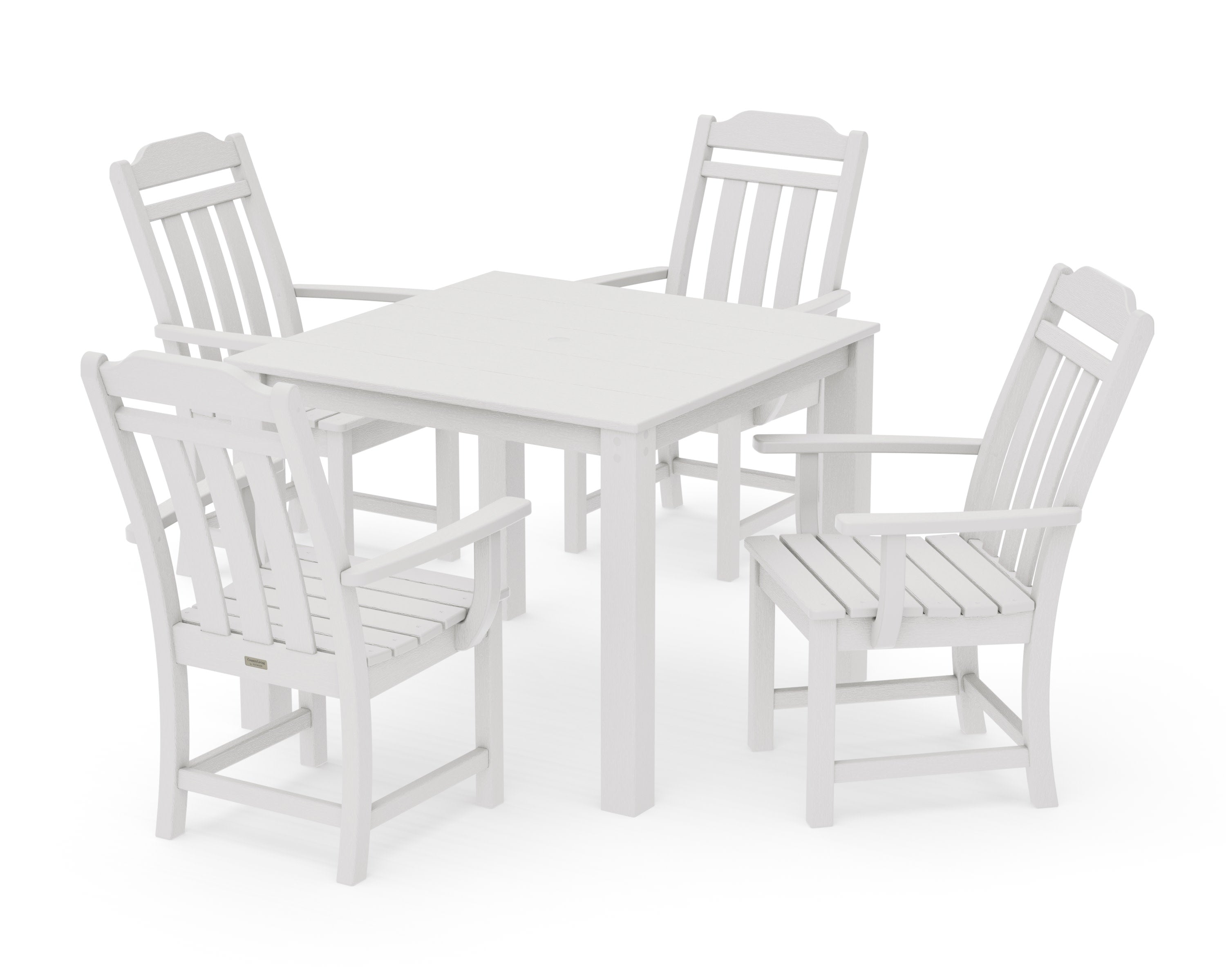 Cottage 5-Piece Parsons Dining Set in Vintage White