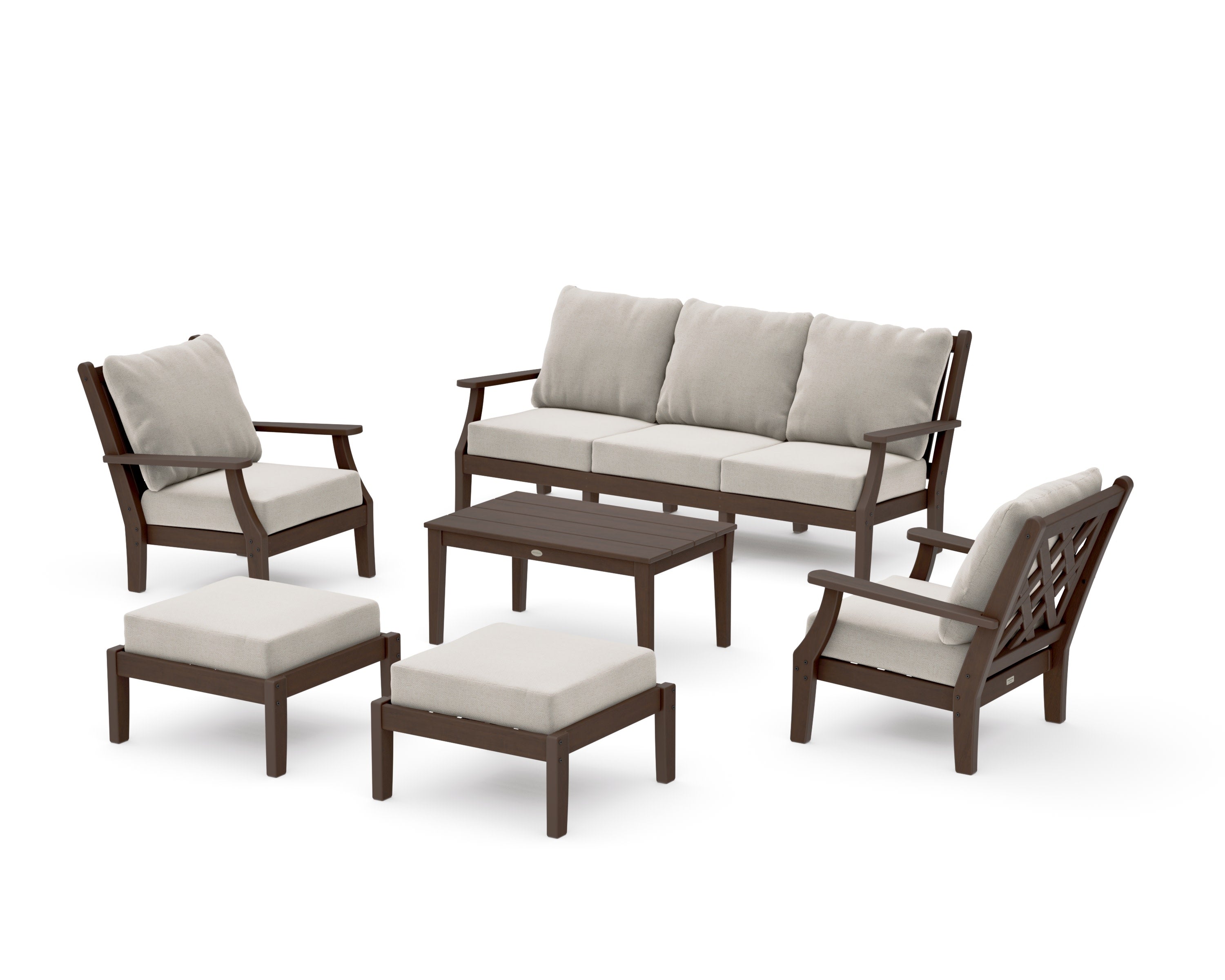 Wovendale 6-Piece Lounge Sofa Set in Kona / Dune Burlap