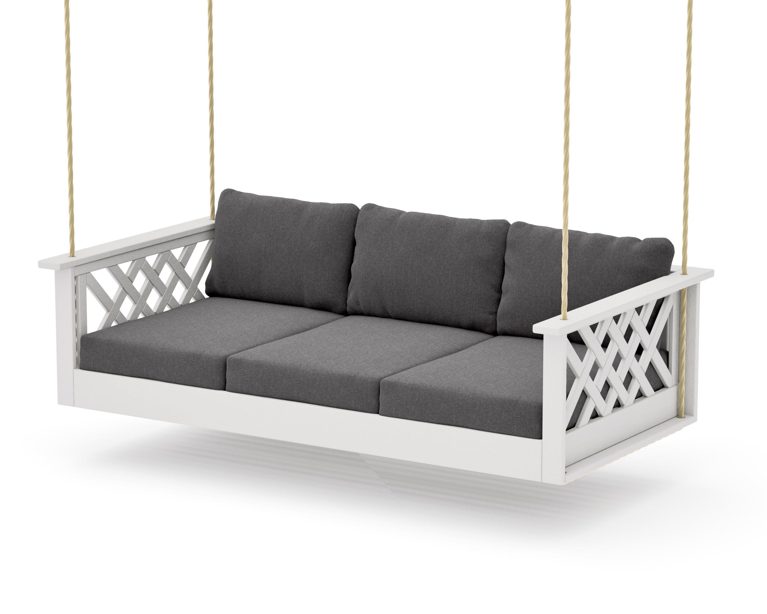 Wovendale Daybed Swing in Vintage White / Ash Charcoal