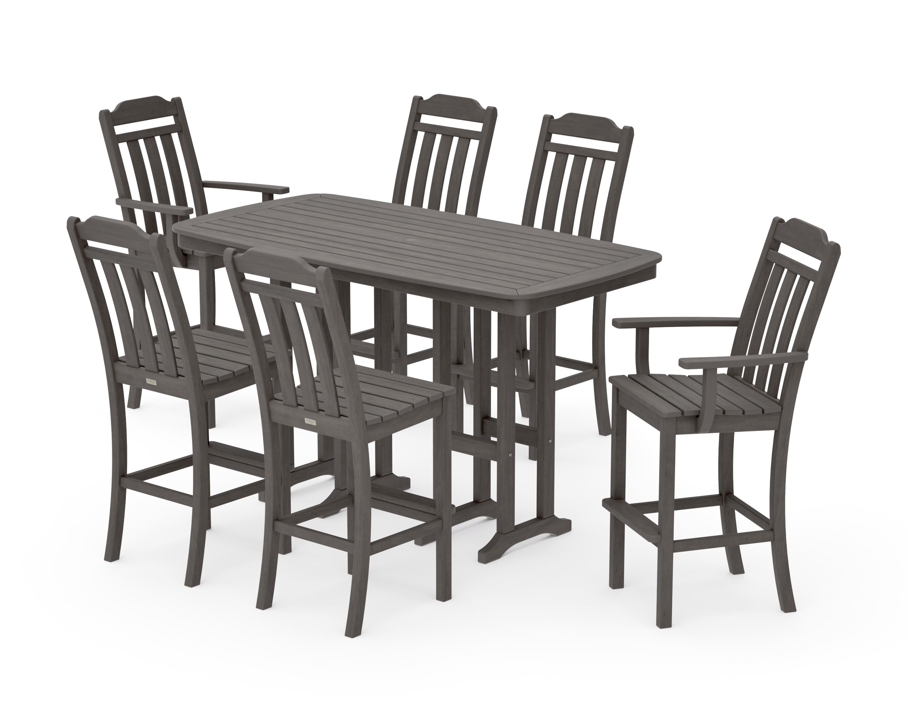 Cottage 7-Piece Bar Set in Driftwood