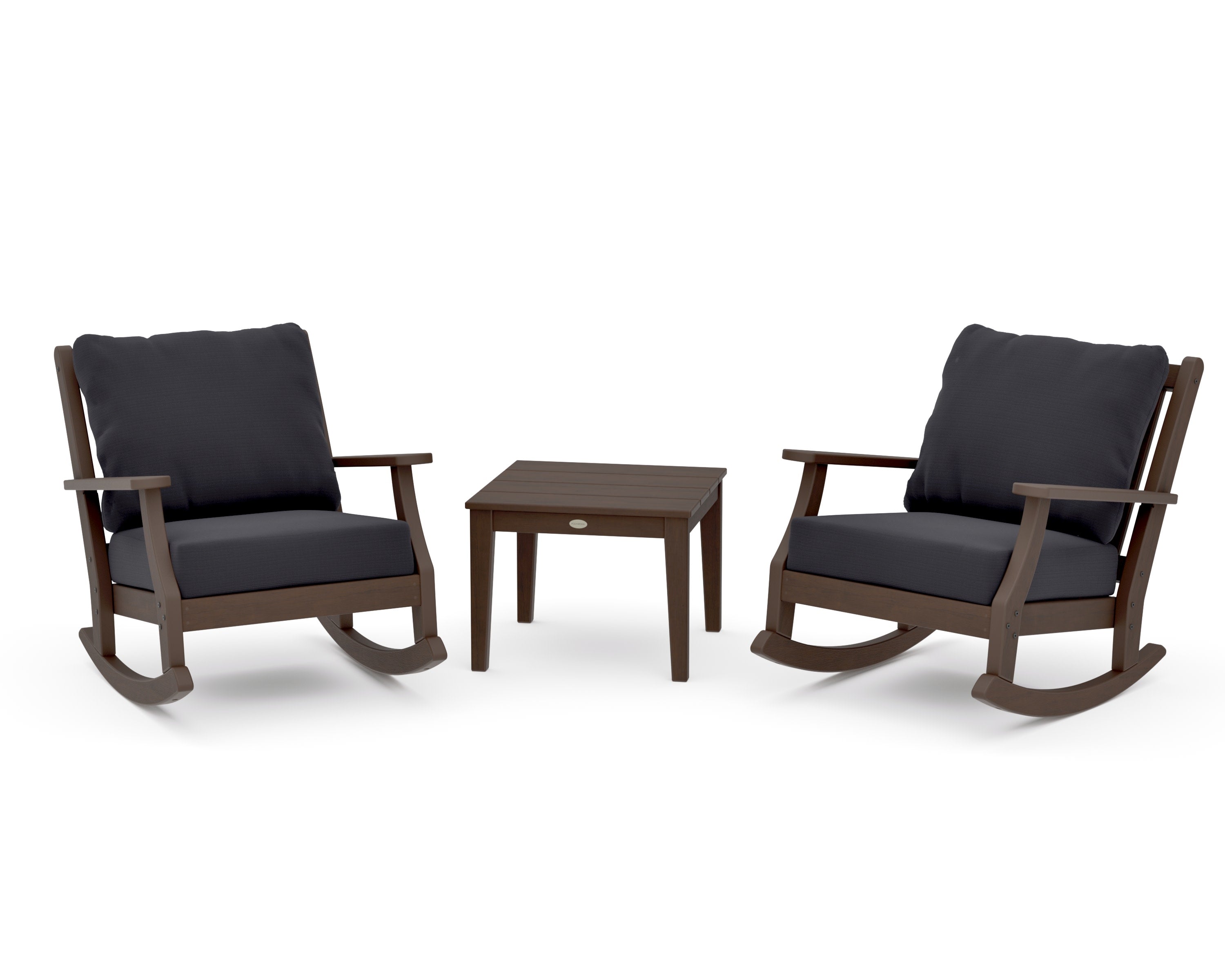 Wovendale 3-Piece Deep Seating Rocker Set in Kona / Midnight Linen