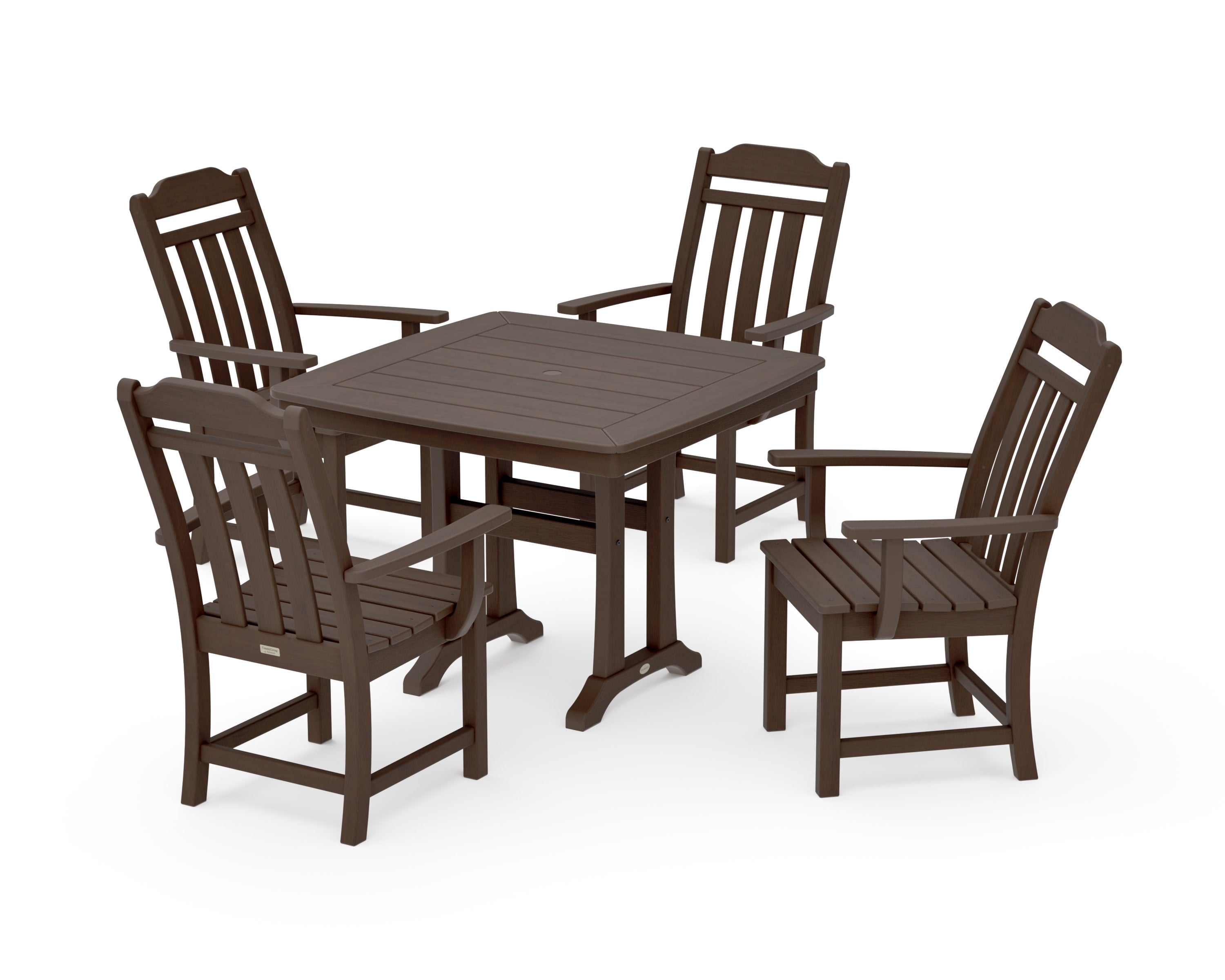 Cottage 5-Piece Dining Set with Trestle Legs in Kona