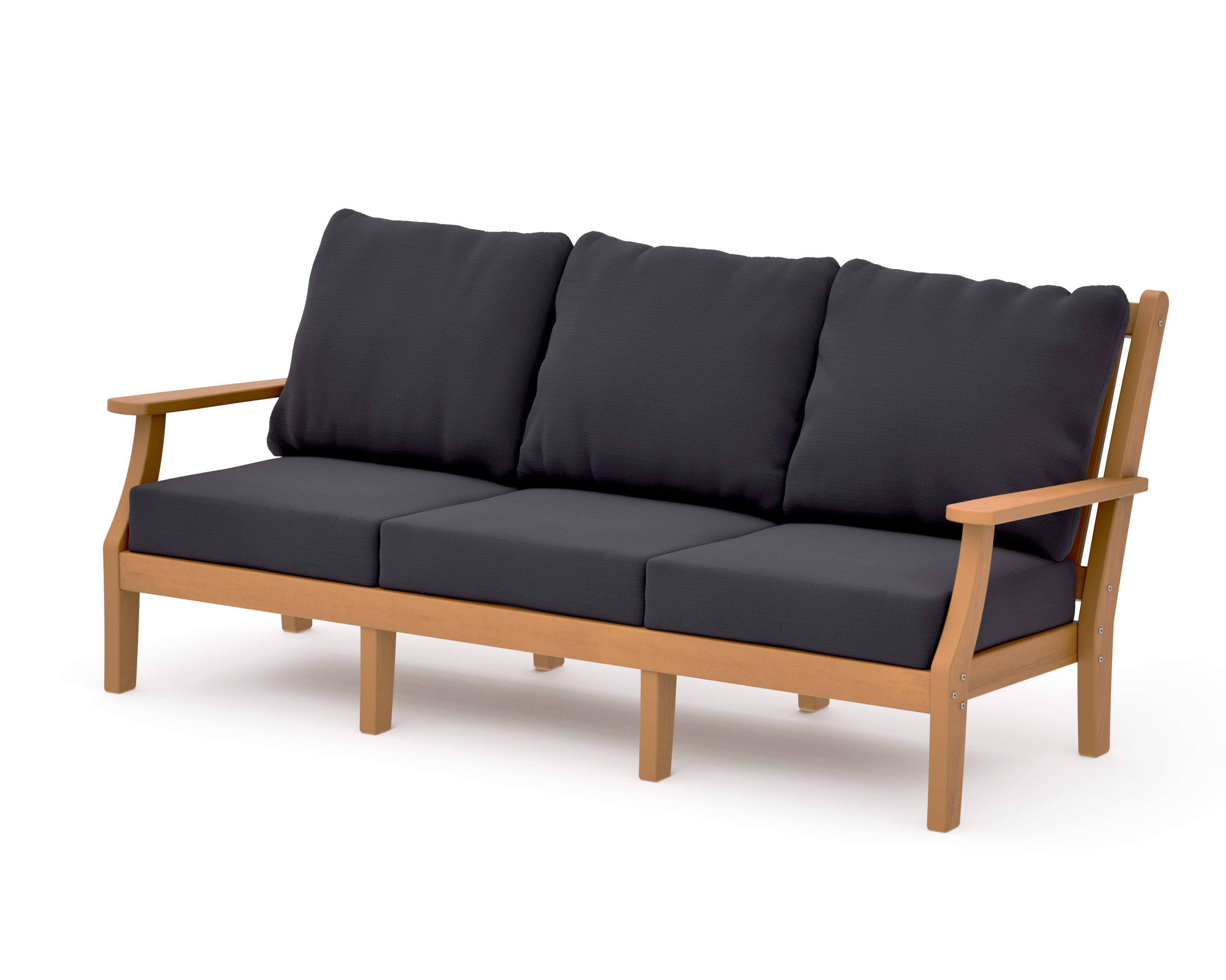 Wovendale Deep Seating Sofa in Natural / Midnight Linen