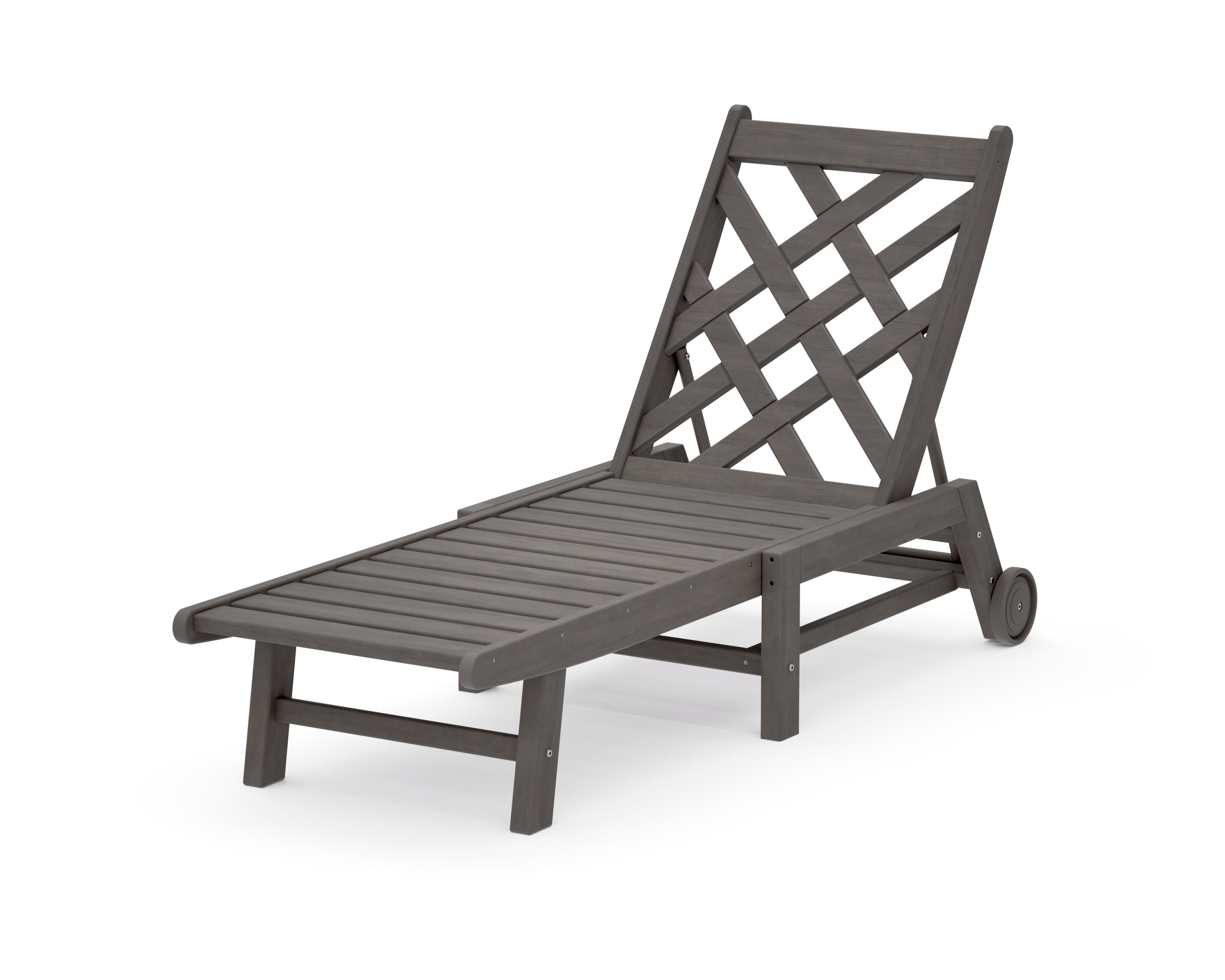 Wovendale Chaise with Wheels in Driftwood