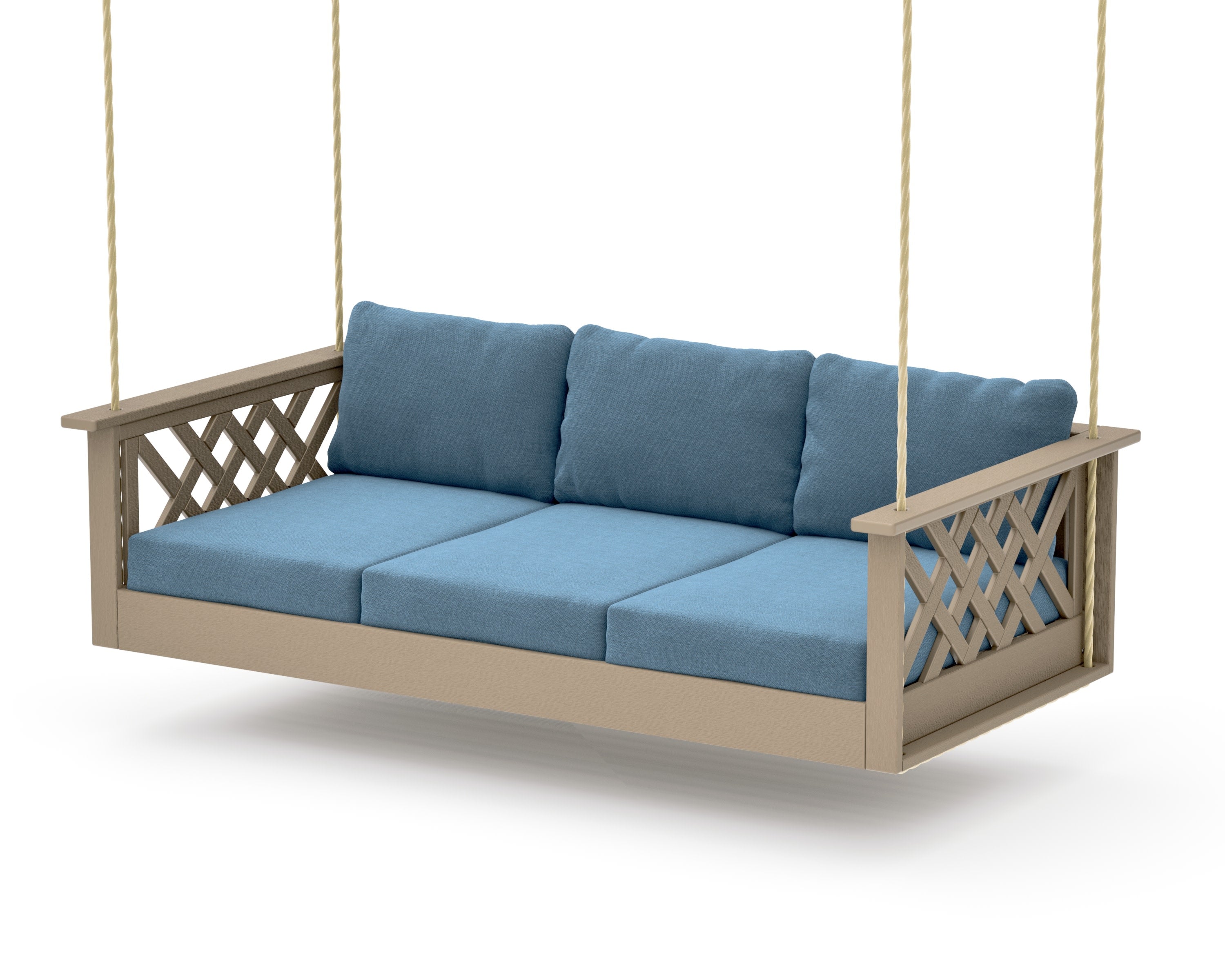 Wovendale Daybed Swing in Vintage Sahara / Sky Blue