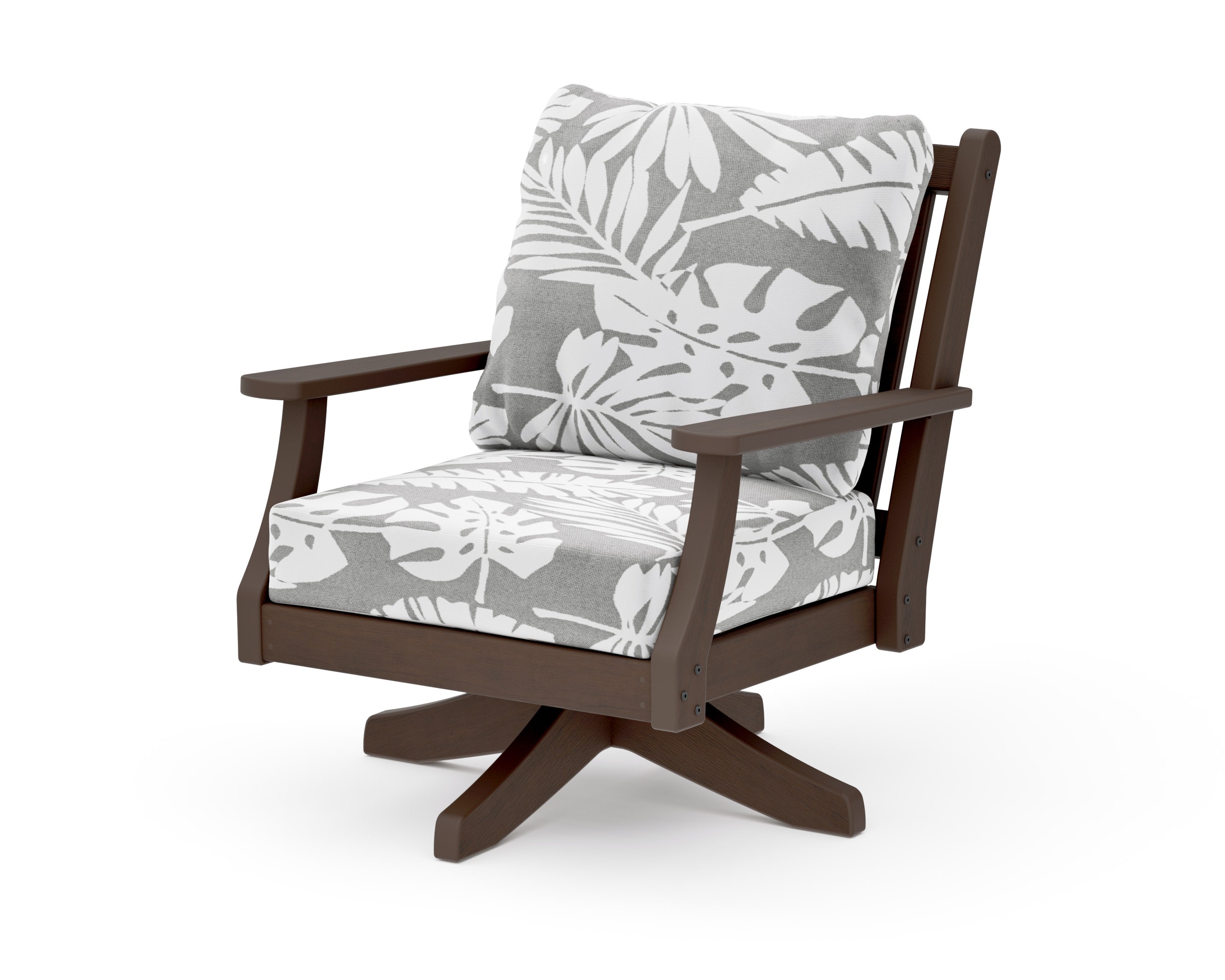 Wovendale Deep Seating Swivel Chair in Kona / Leaf Grey Mist