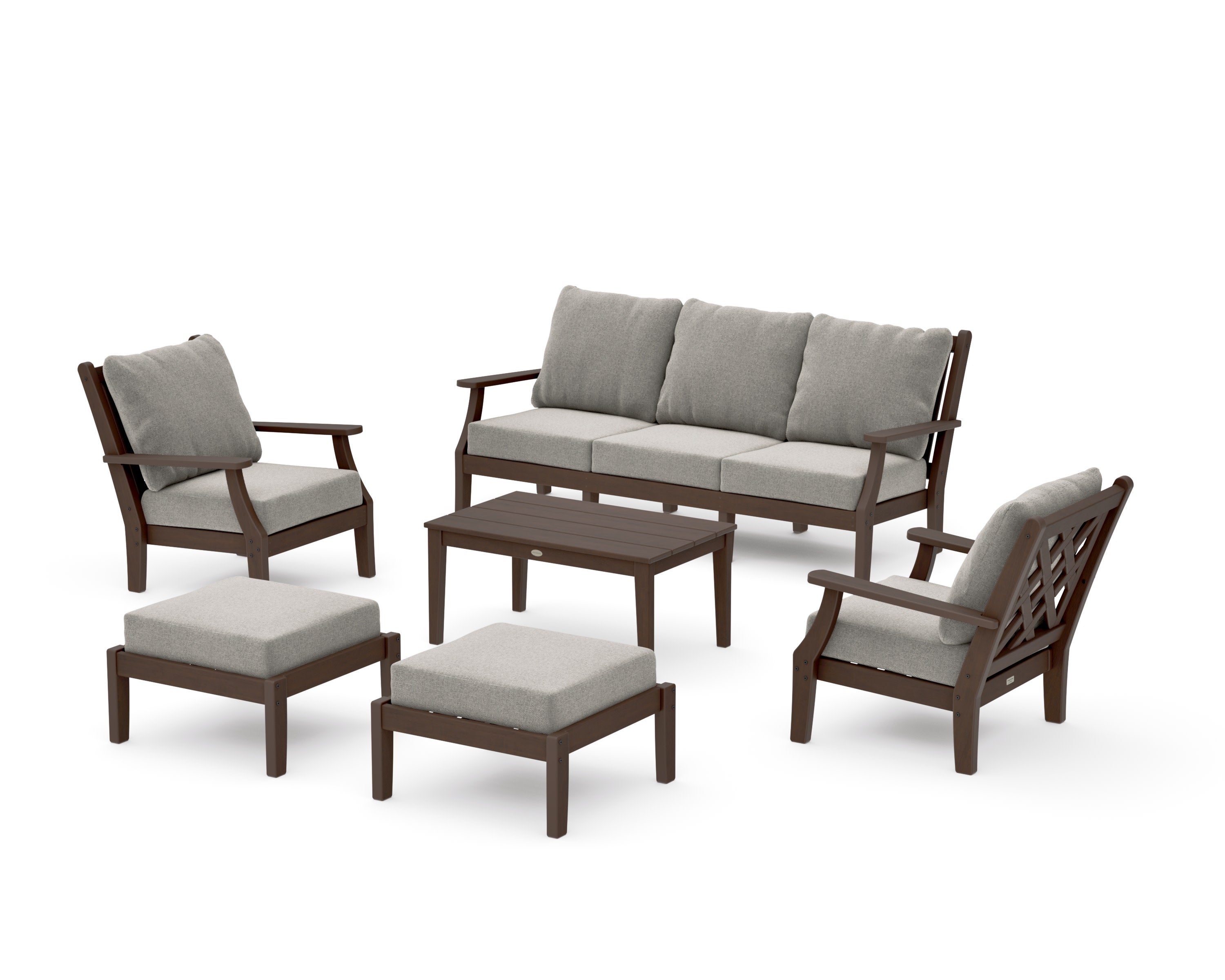 Wovendale 6-Piece Lounge Sofa Set in Kona / Weathered Tweed