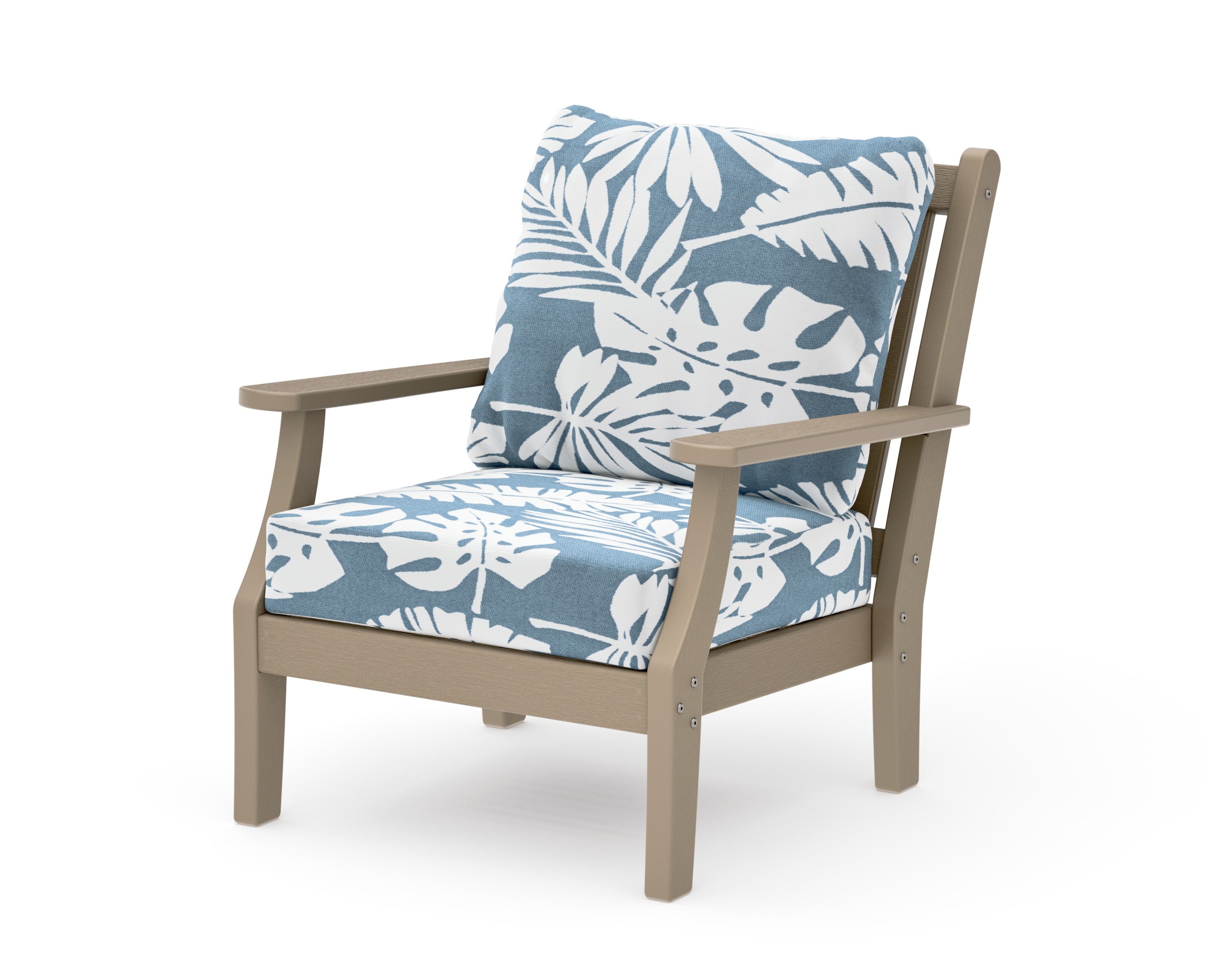 Wovendale Deep Seating Chair in Vintage Sahara / Leaf Sky Blue