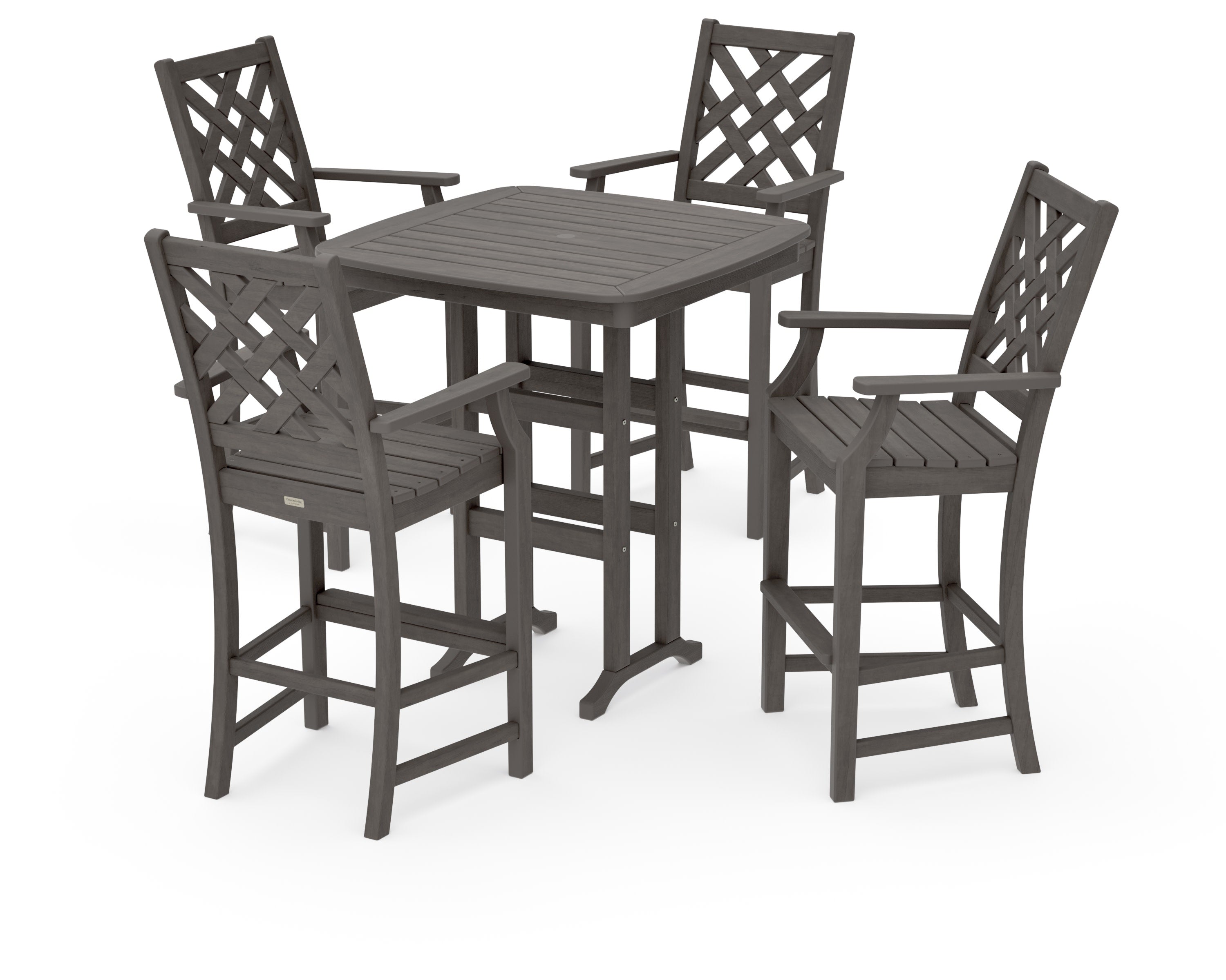 Wovendale 5-Piece Bar Set in Driftwood