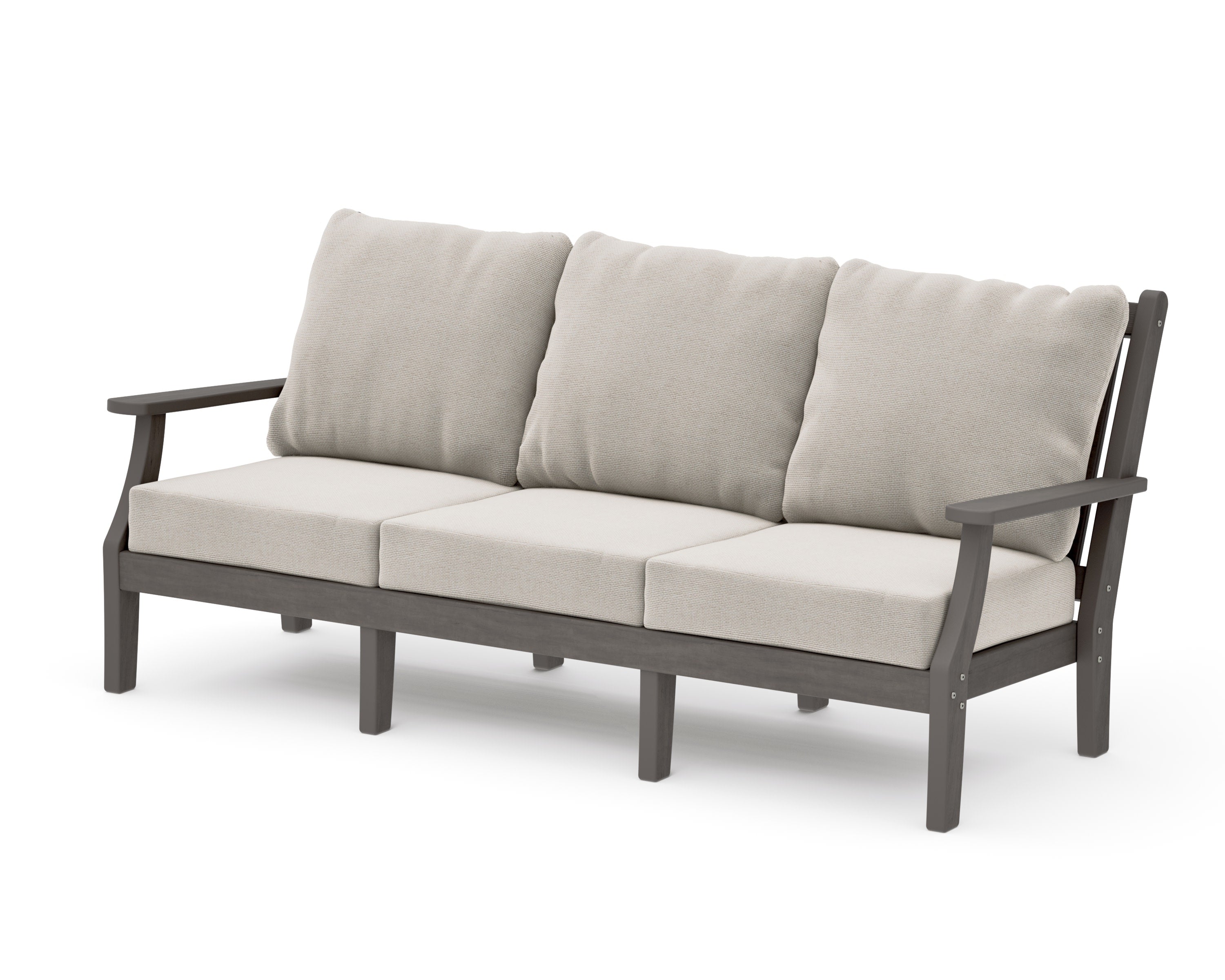Wovendale Deep Seating Sofa in Driftwood / Dune Burlap