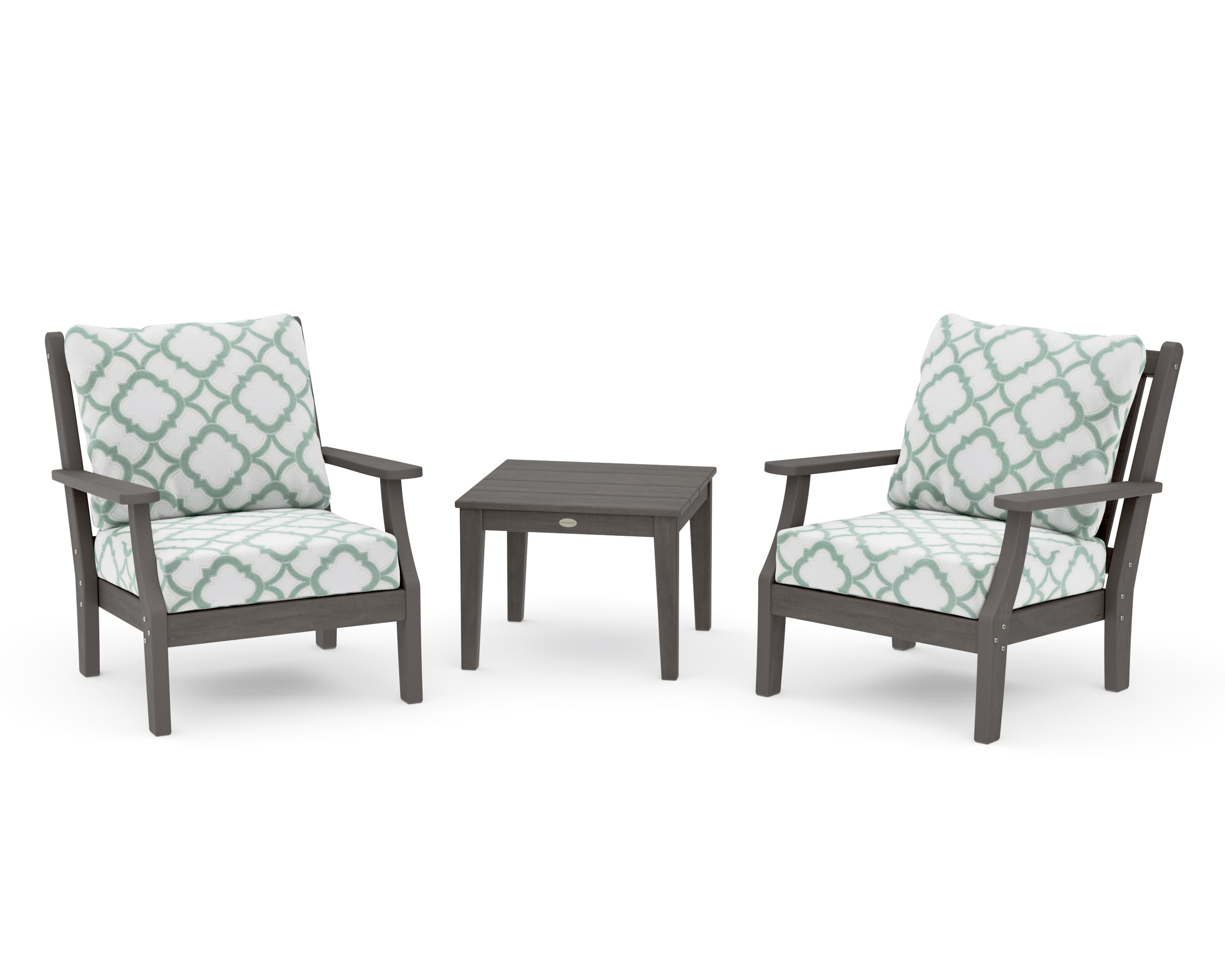 Wovendale 3-Piece Deep Seating Set in Driftwood / Trellis Glacier Spa