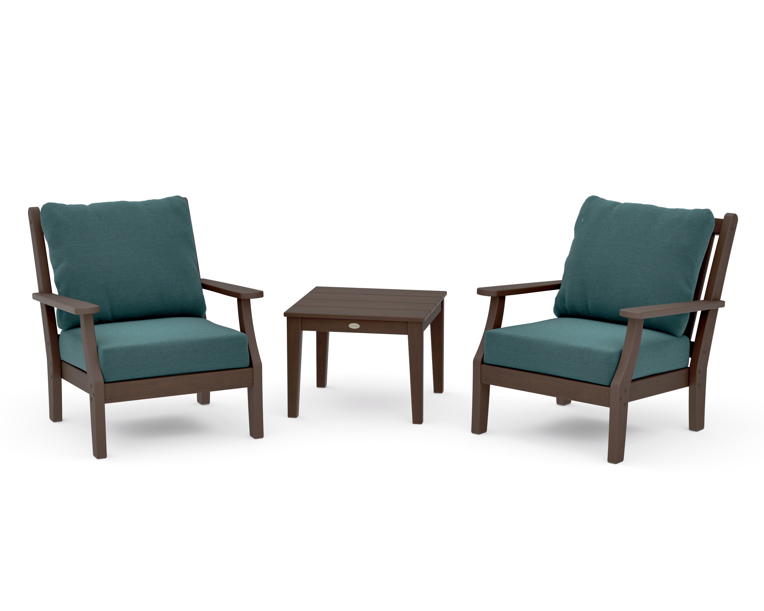 Wovendale 3-Piece Deep Seating Set in Kona / Ocean Teal