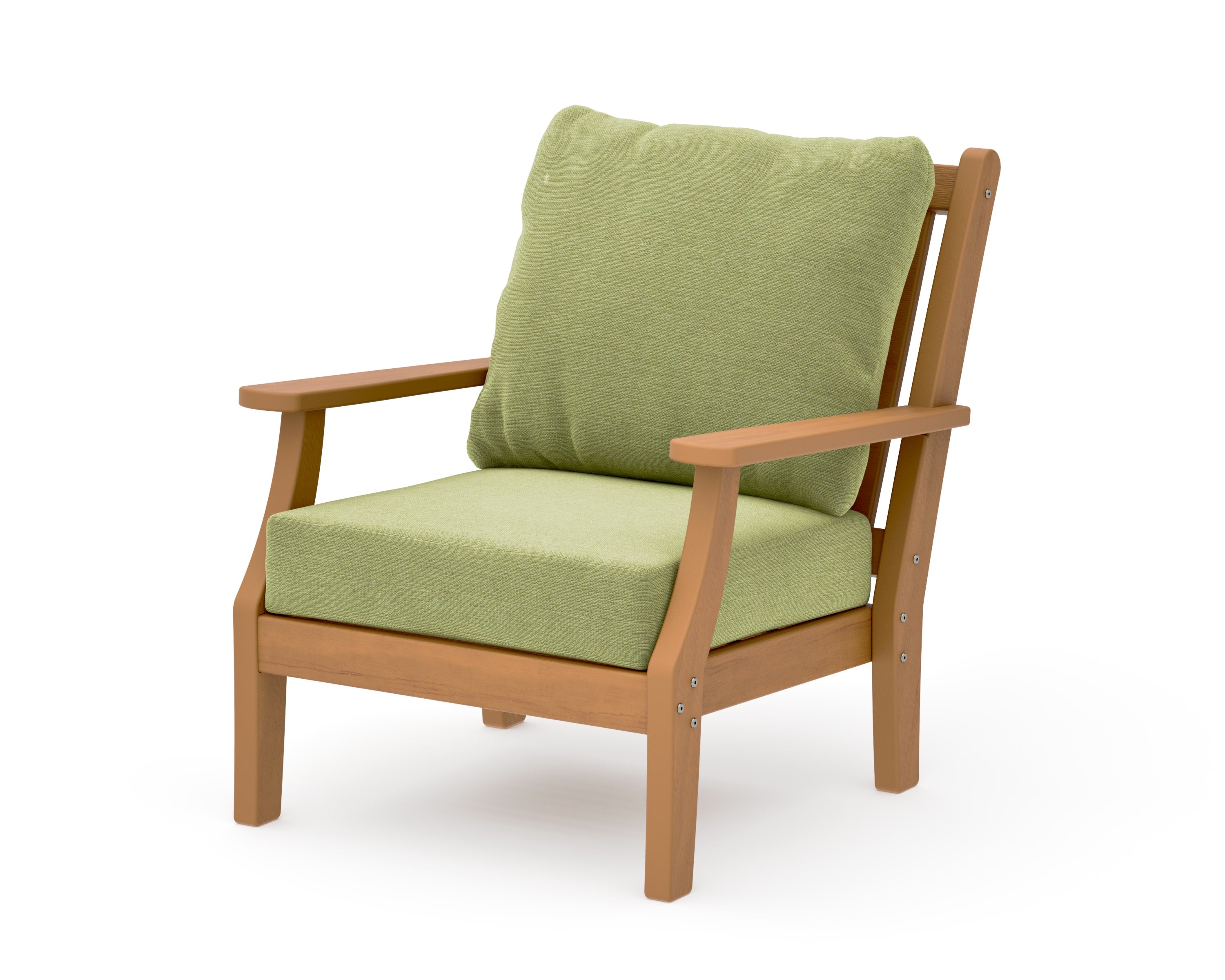 Wovendale Deep Seating Chair in Natural / Chartreuse Boucle