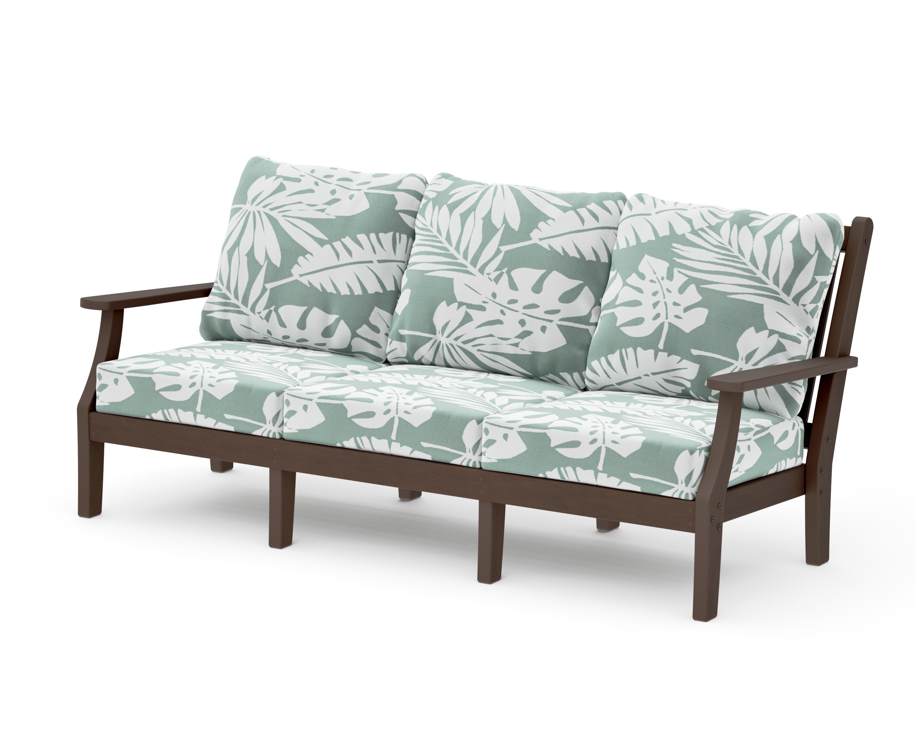 Wovendale Deep Seating Sofa in Kona / Leaf Glacier Spa