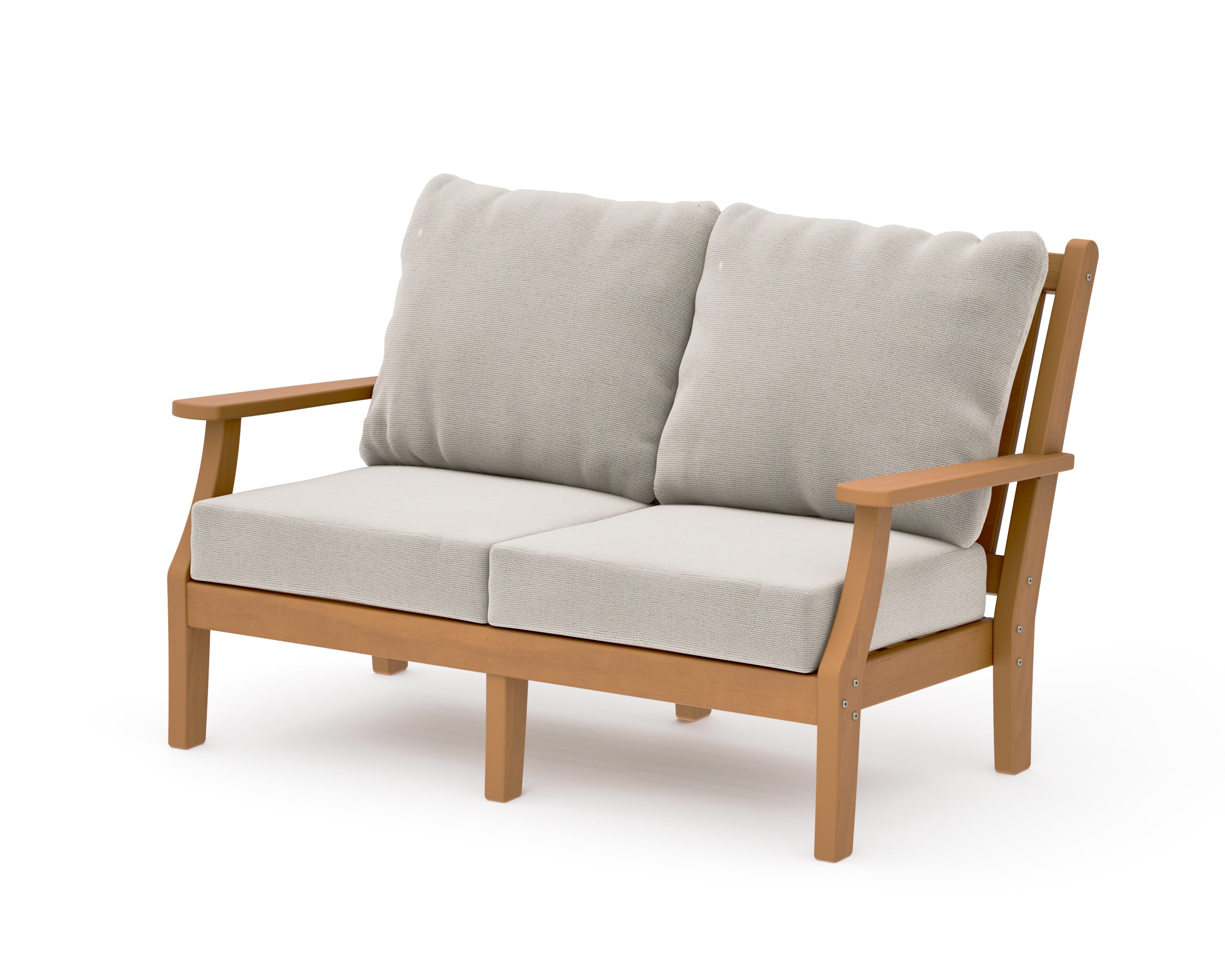 Wovendale Deep Seating Loveseat in Natural / Dune Burlap