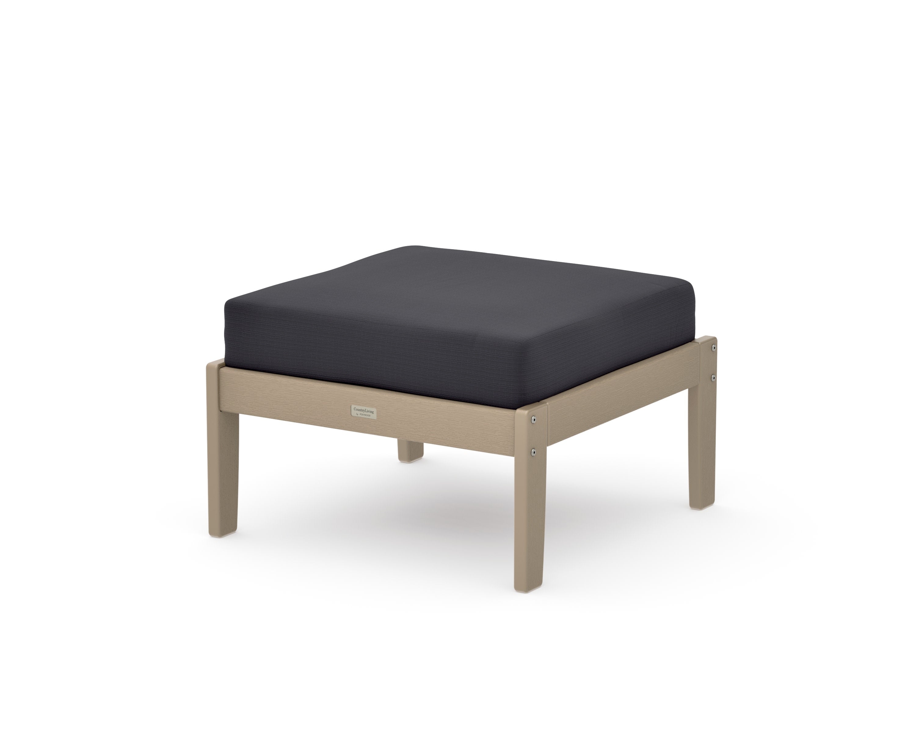 Cottage Deep Seating Ottoman in Vintage Sahara / Midnight Linen