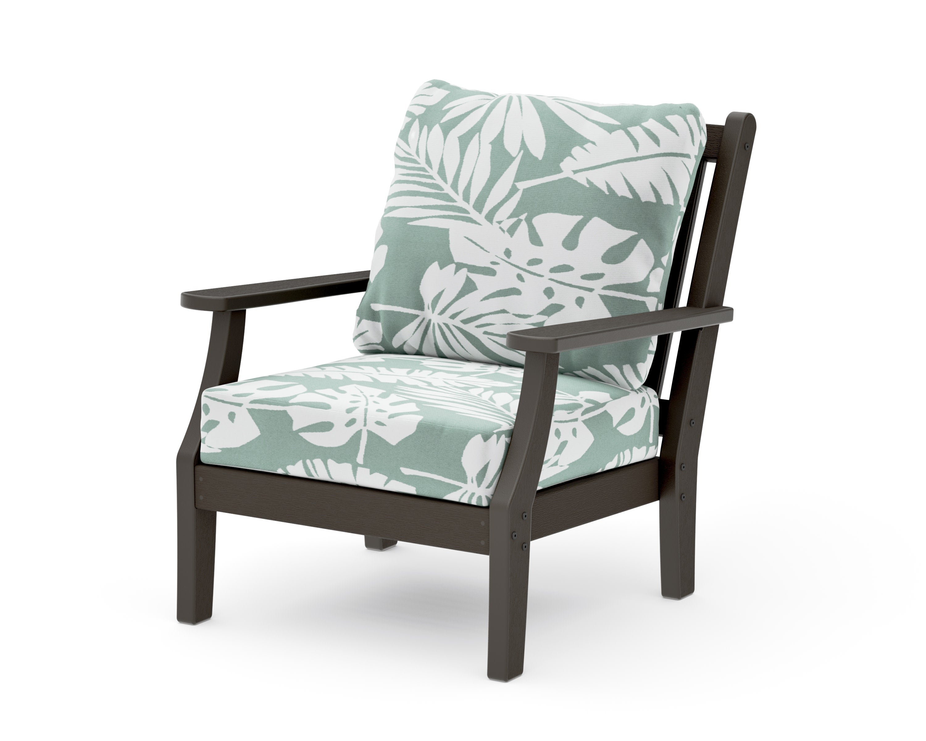 Wovendale Deep Seating Chair in Vintage Coffee / Leaf Glacier Spa