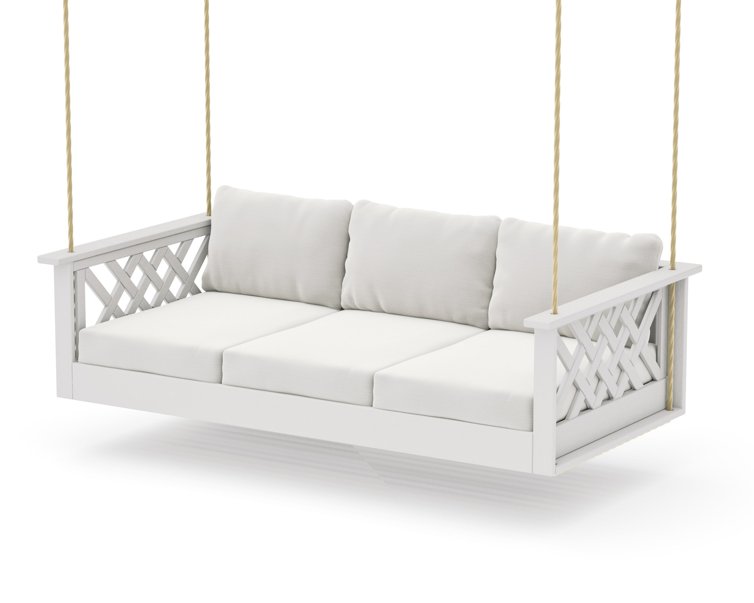 Wovendale Daybed Swing in Vintage White / Natural Linen