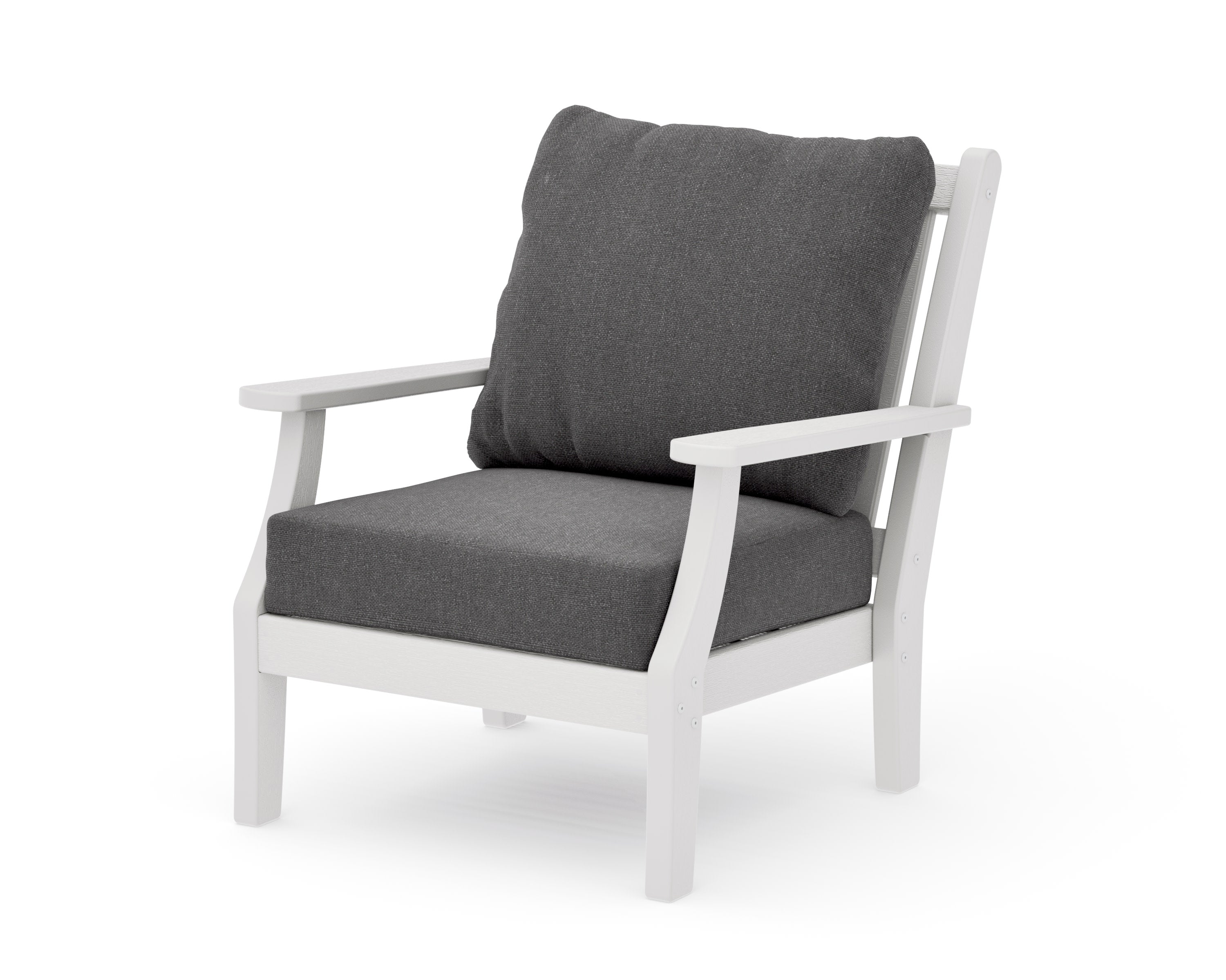 Wovendale Deep Seating Chair in Vintage White / Ash Charcoal