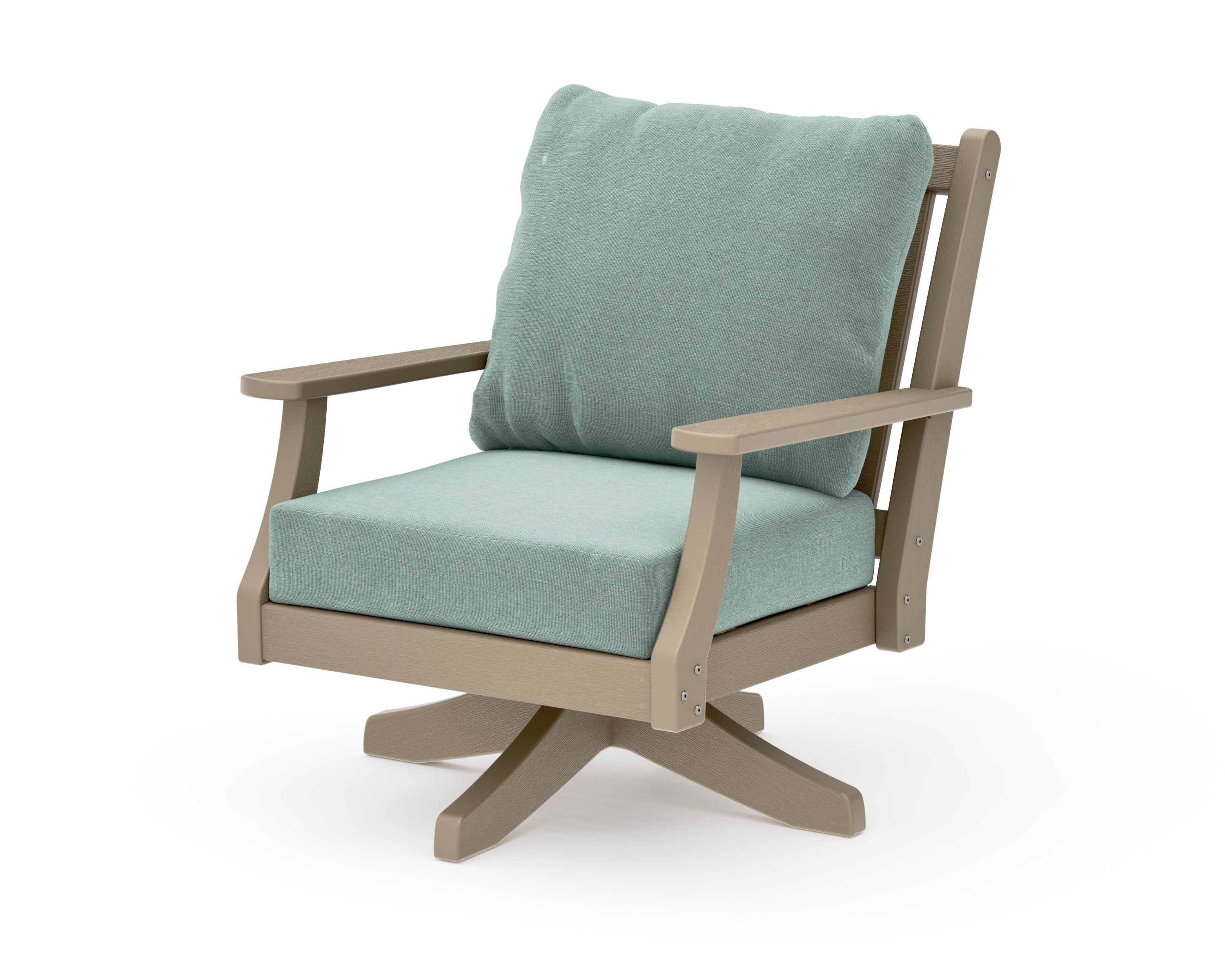 Wovendale Deep Seating Swivel Chair in Vintage Sahara / Glacier Spa