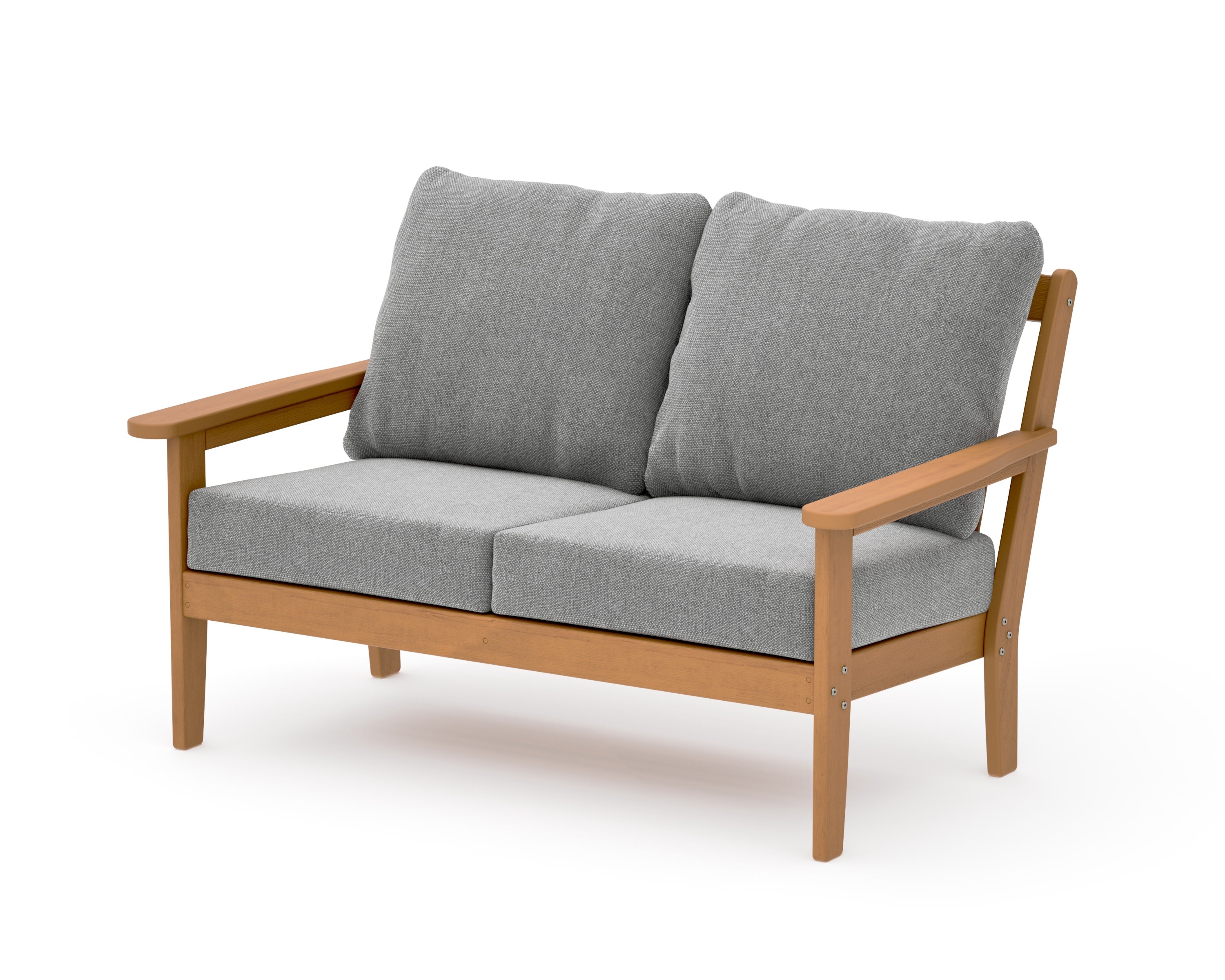 Cottage Deep Seating Loveseat in Natural / Grey Mist