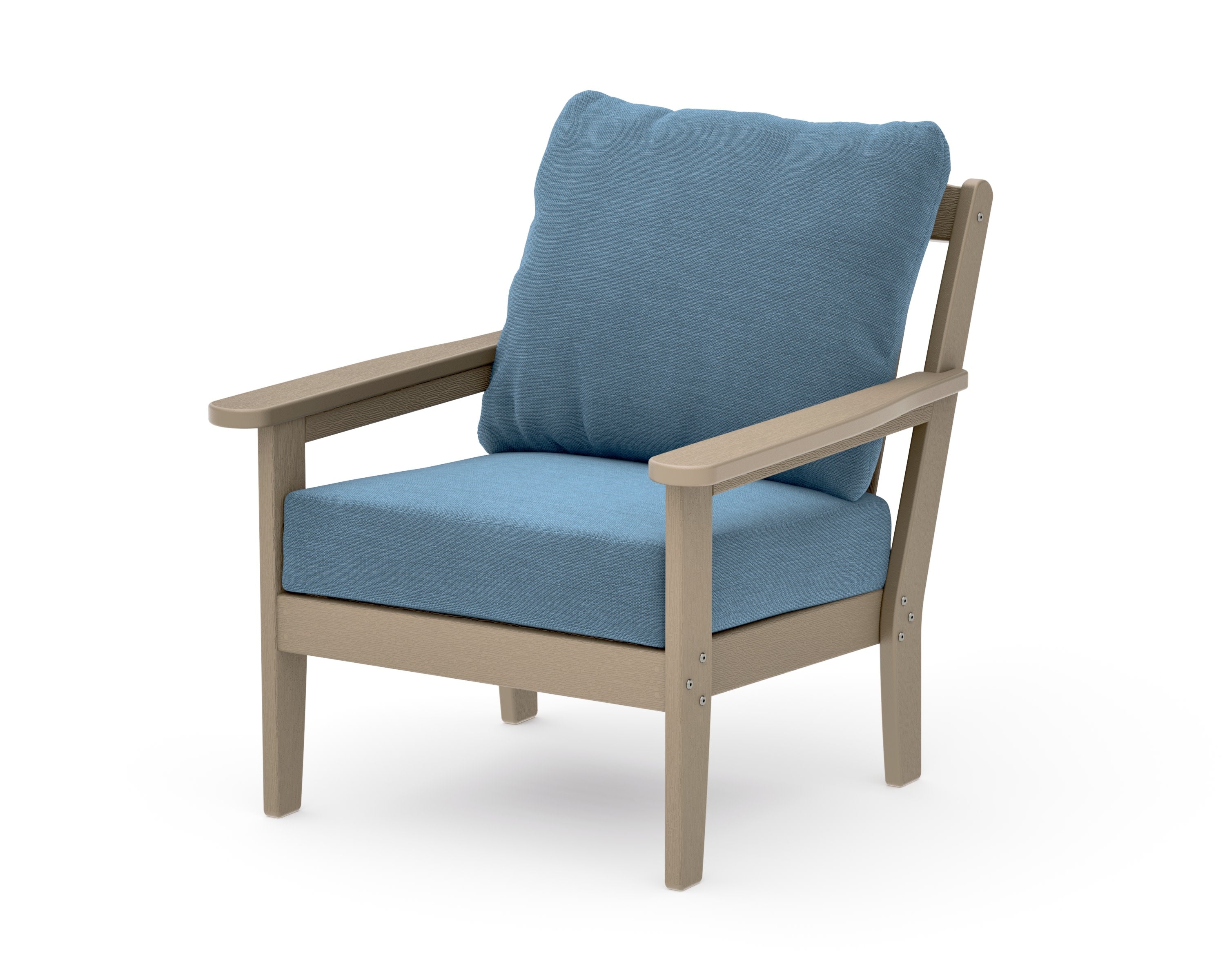Cottage Deep Seating Chair in Vintage Sahara / Sky Blue