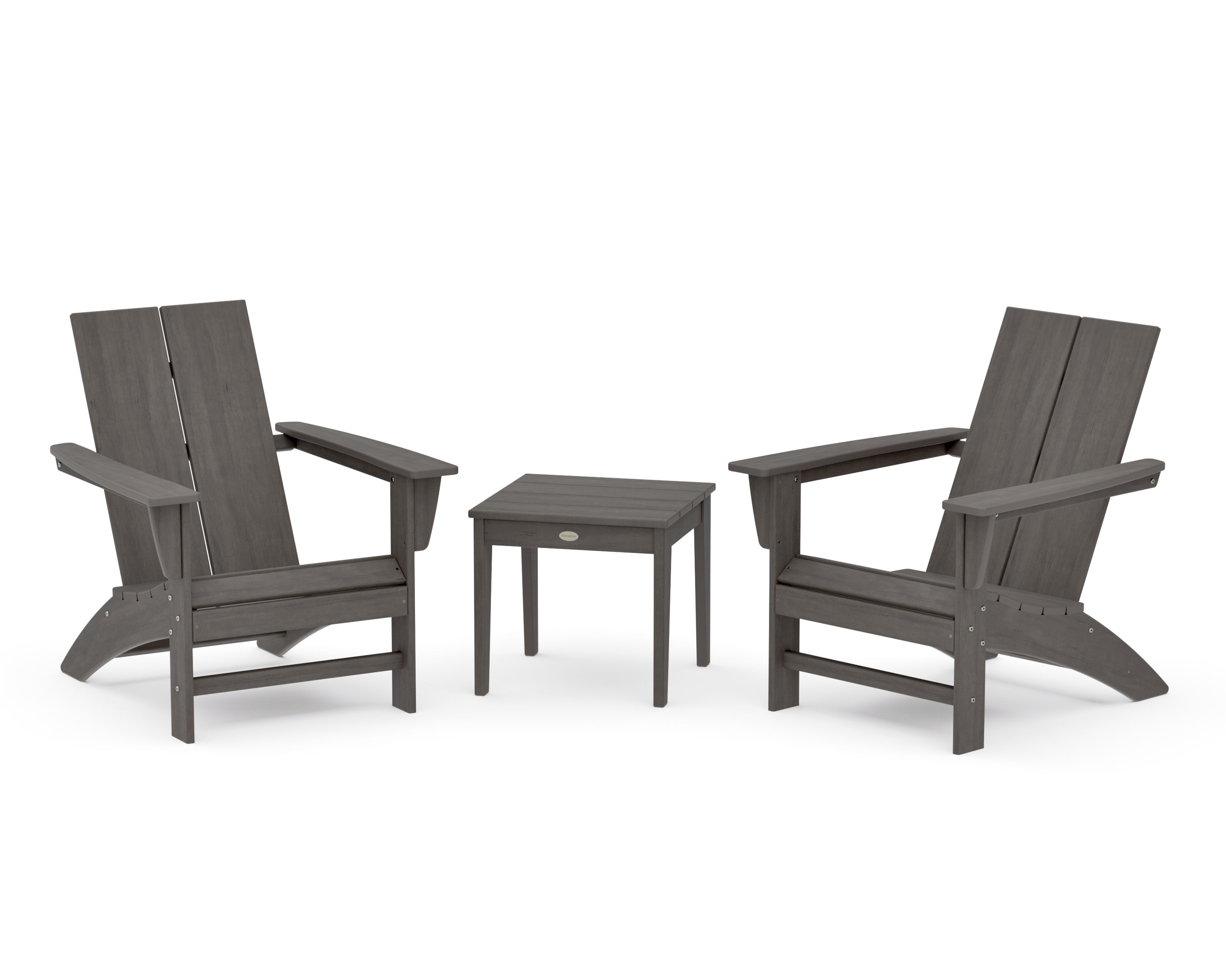 Cottage Modern Adirondack Chair 3-Piece Set in Driftwood