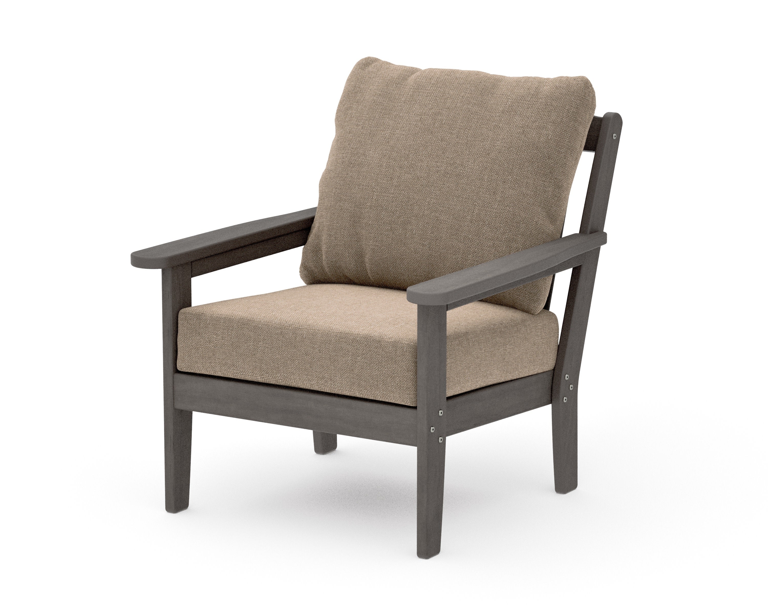 Cottage Deep Seating Chair in Driftwood / Spiced Burlap