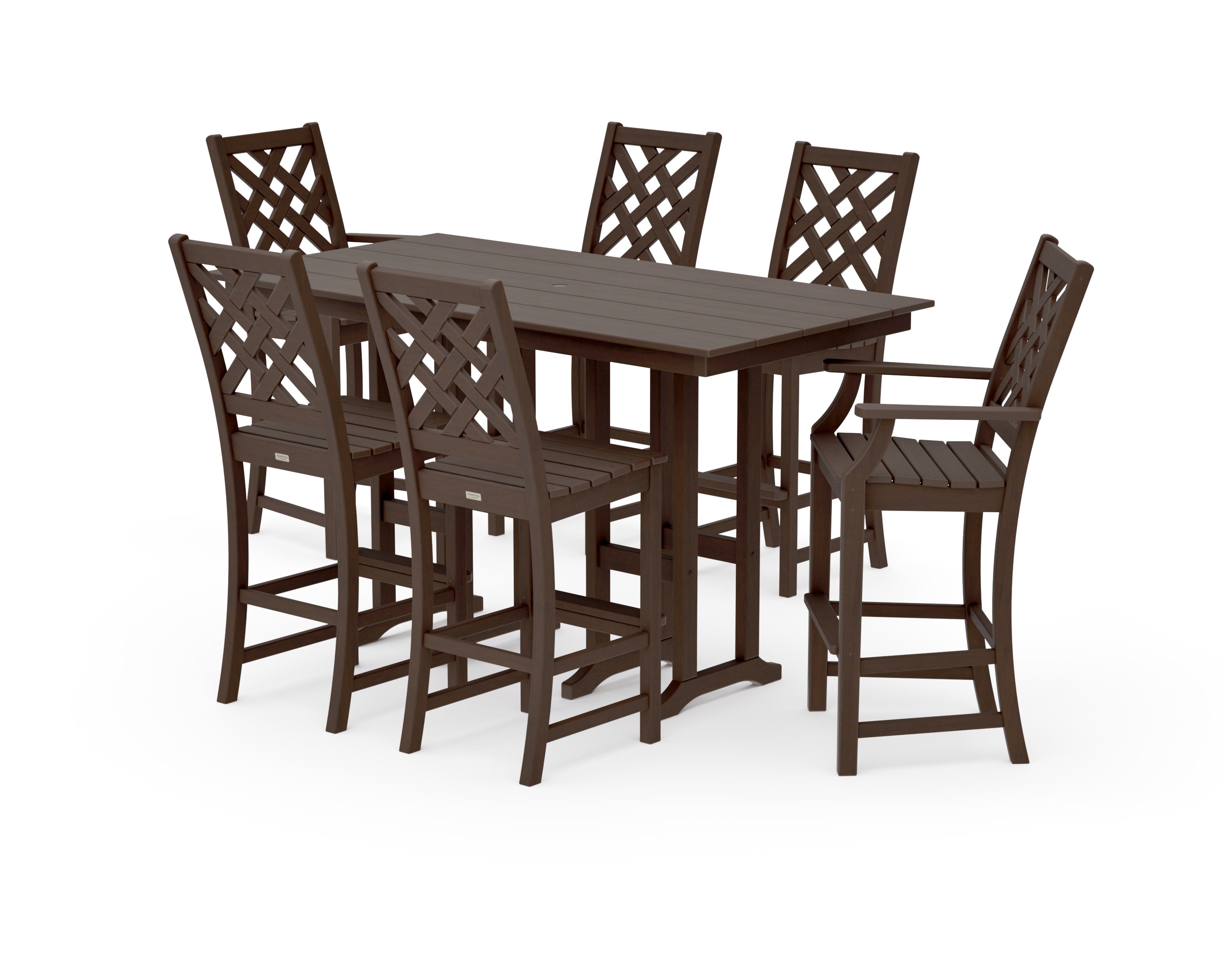 Wovendale 7-Piece Farmhouse Bar Set in Kona