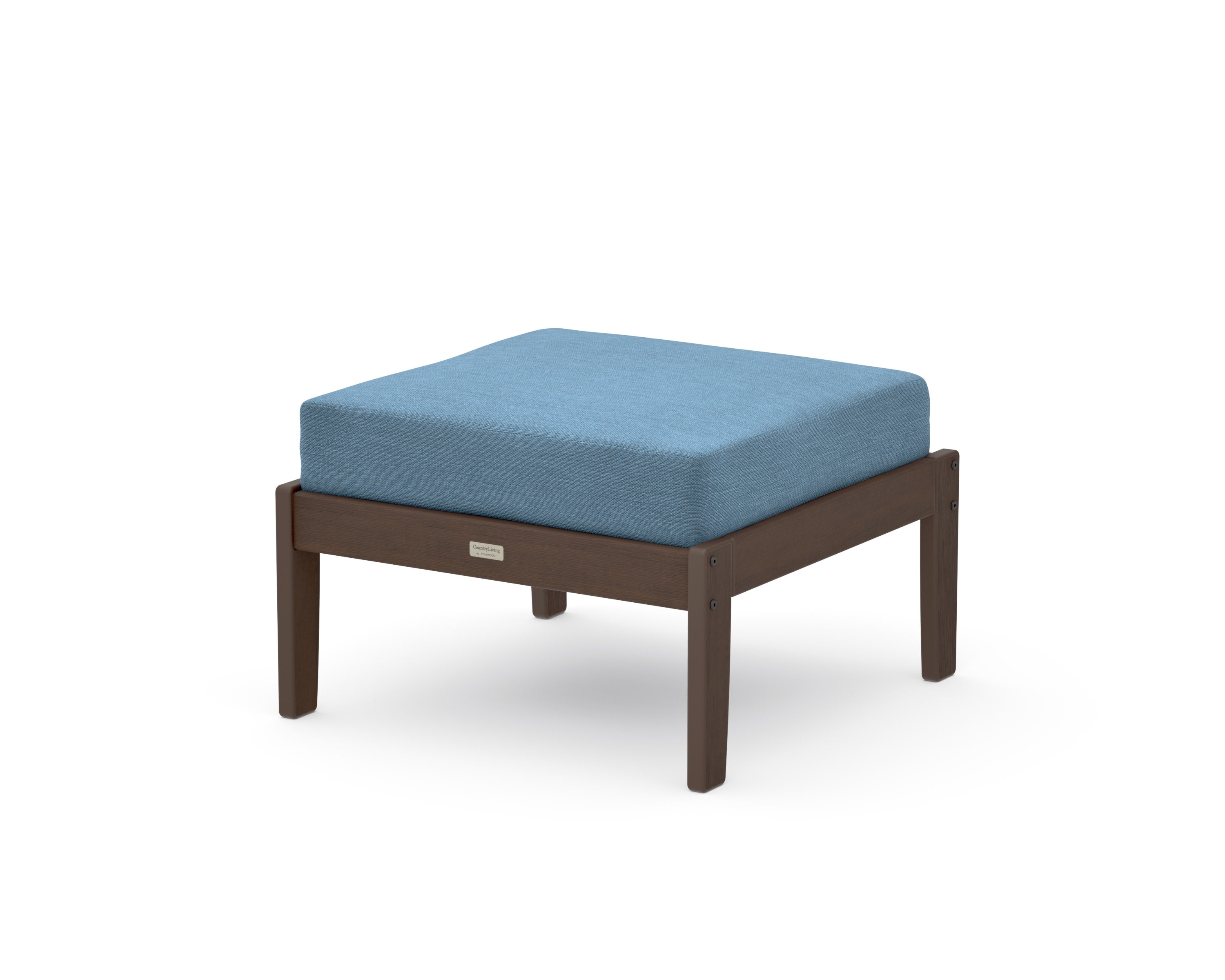 Cottage Deep Seating Ottoman in Kona / Sky Blue
