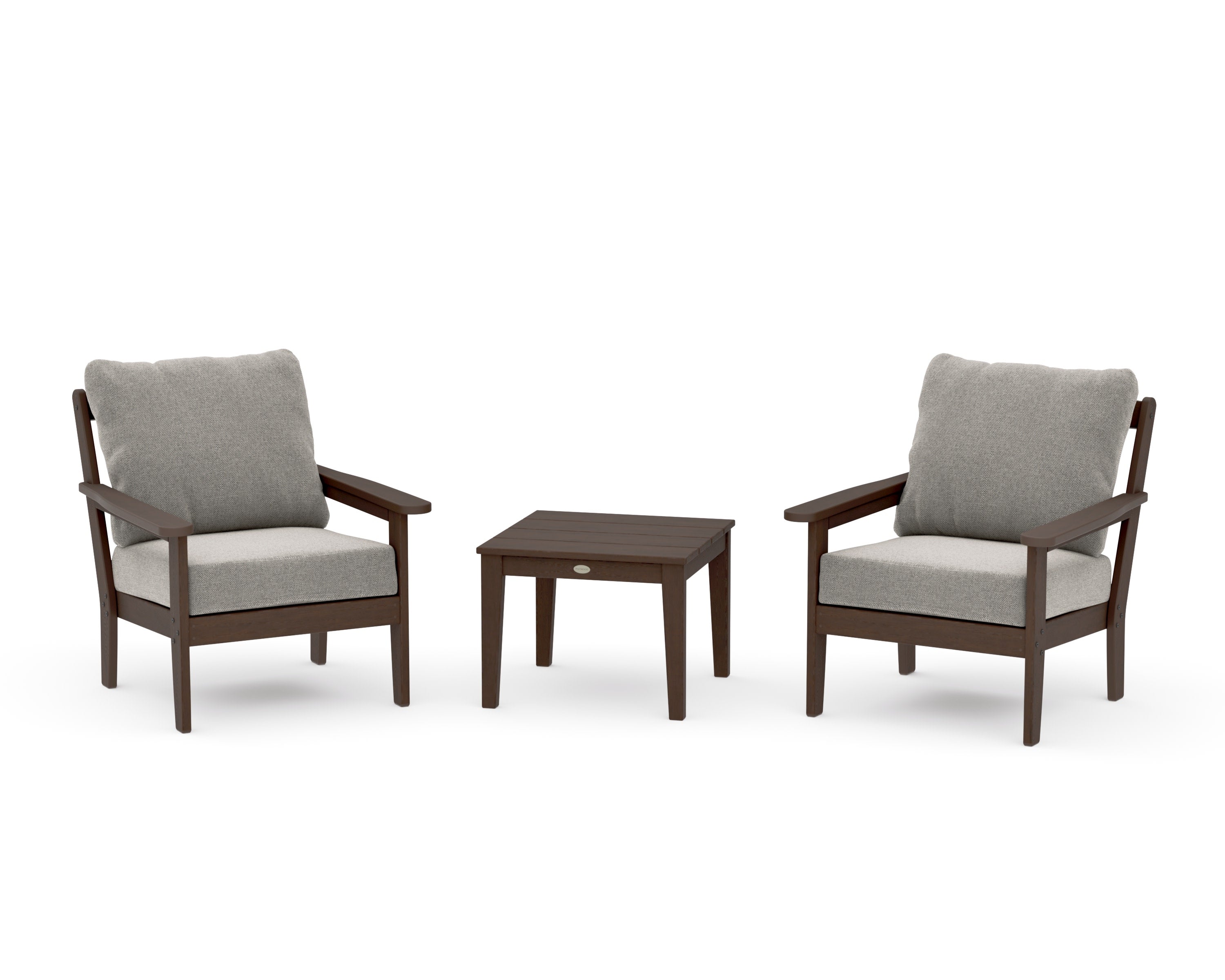Cottage 3-Piece Deep Seating Set in Kona / Weathered Tweed