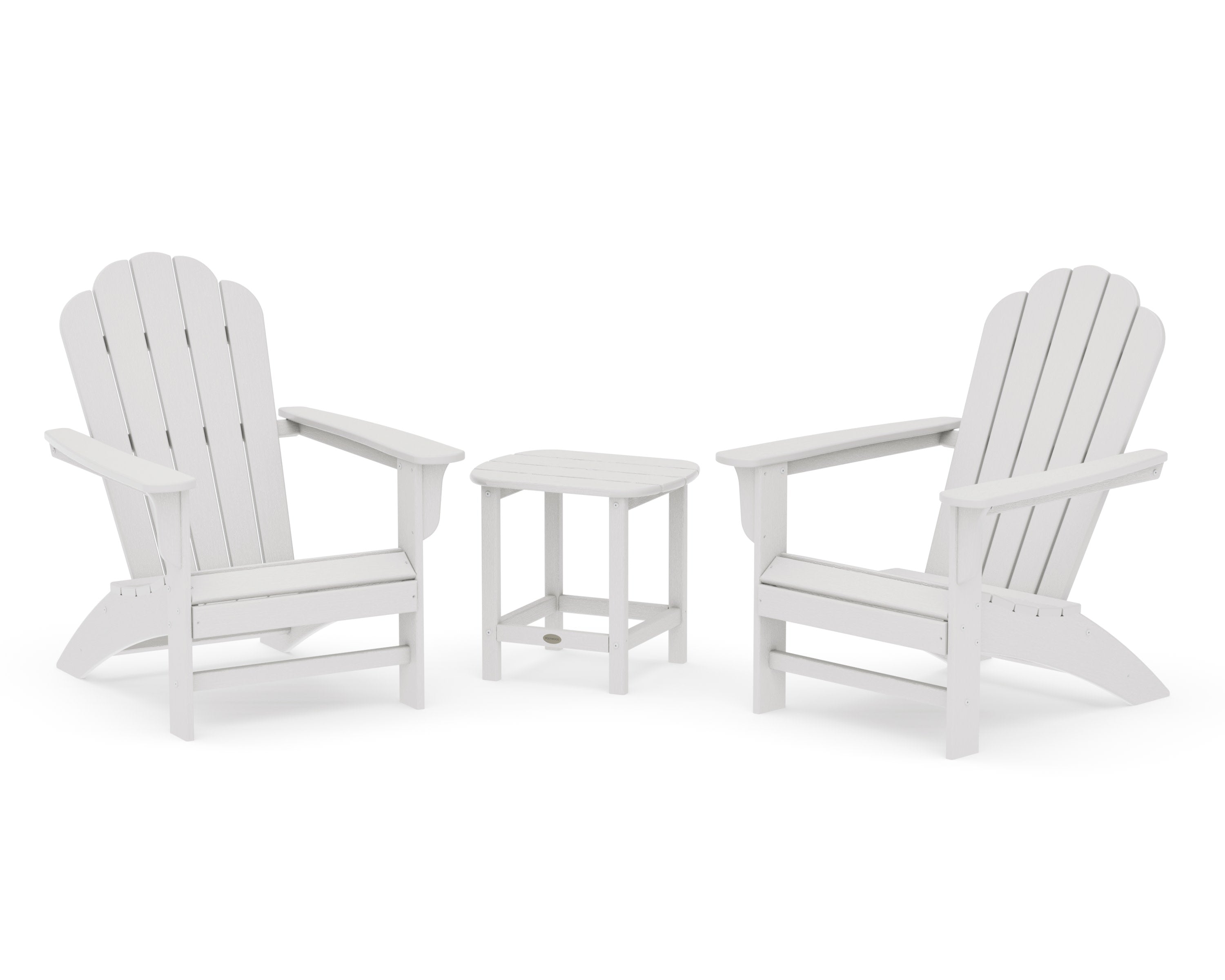 Cottage Adirondack Chair 3-Piece Set in Vintage White