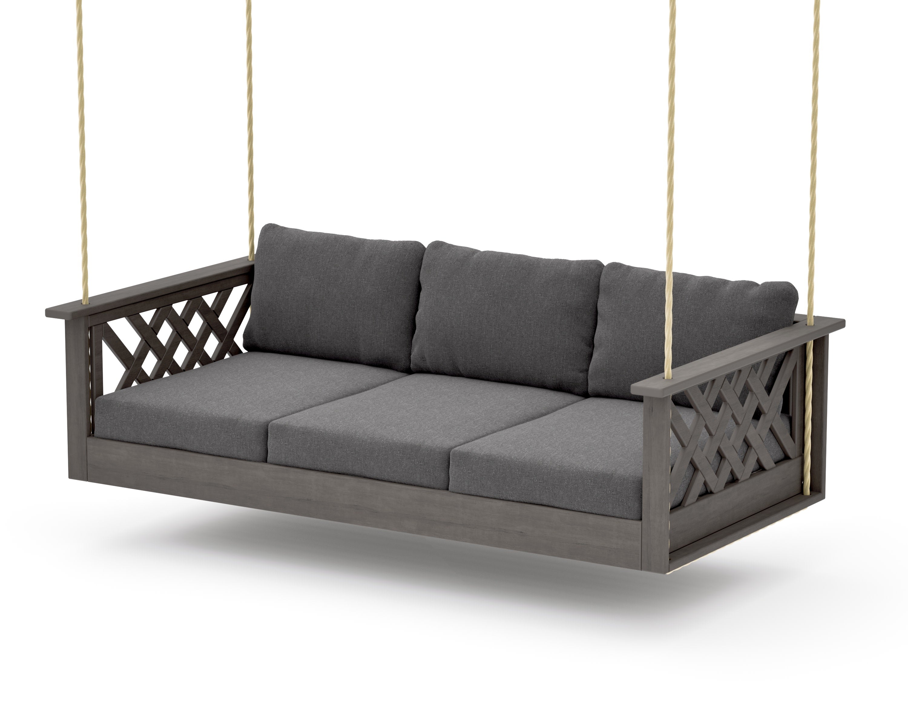 Wovendale Daybed Swing in Driftwood / Ash Charcoal